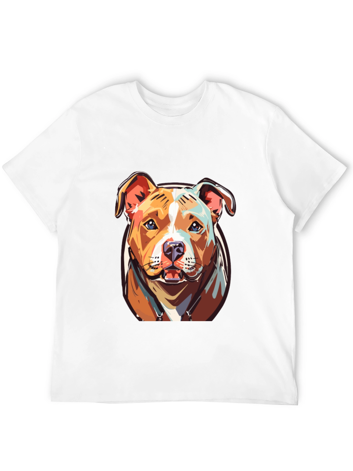 Black Cool Pitbull Dog Graphic Print Tee view 12