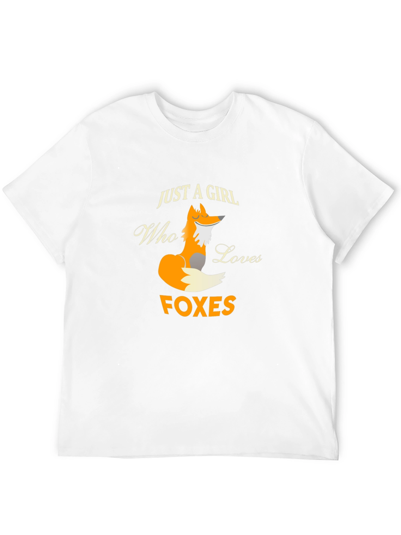 Black Just A Girl Who Loves Foxes Graphic T-Shirt view 12