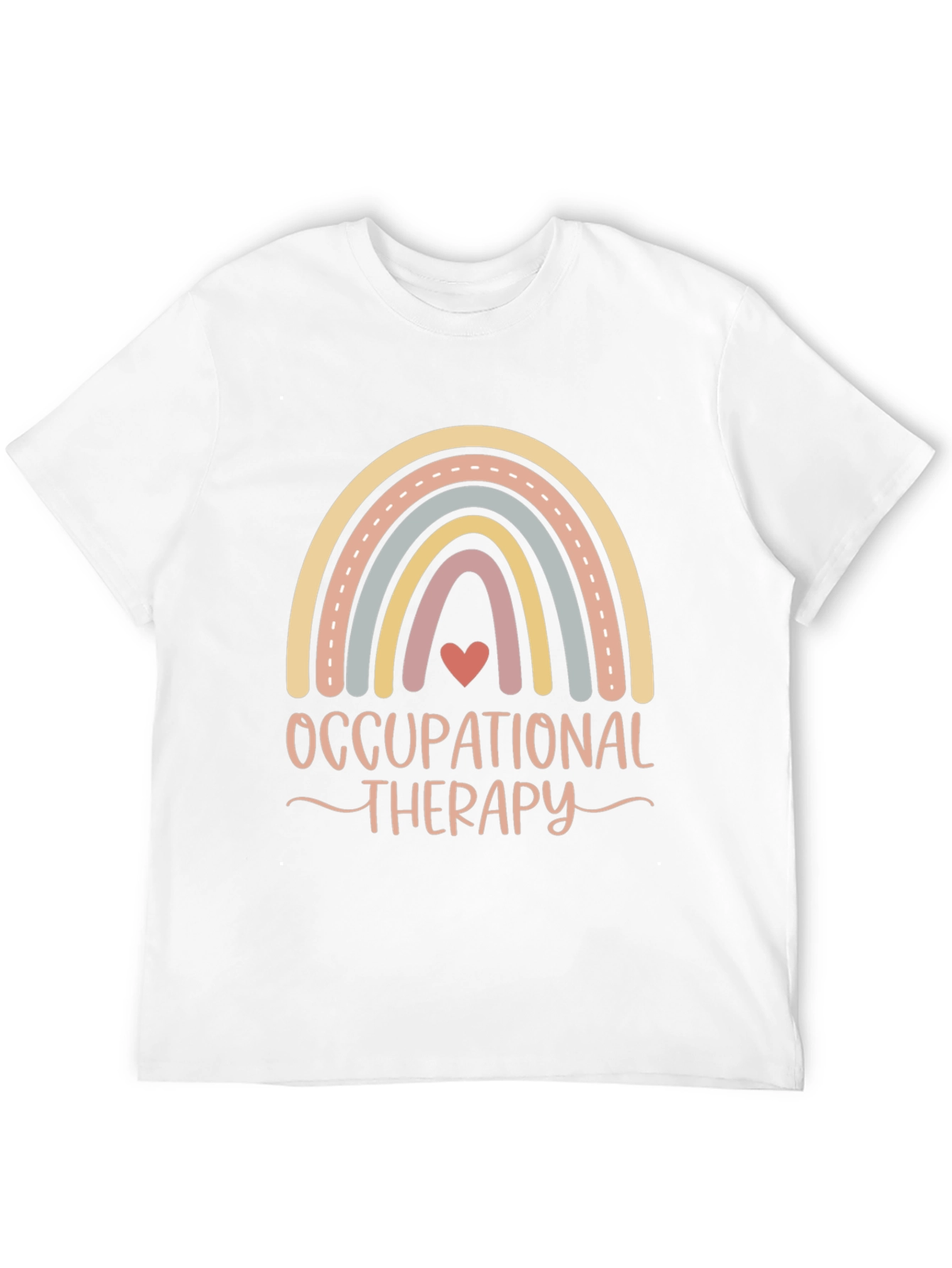 Black Occupational Therapy Rainbow T-Shirt view 12