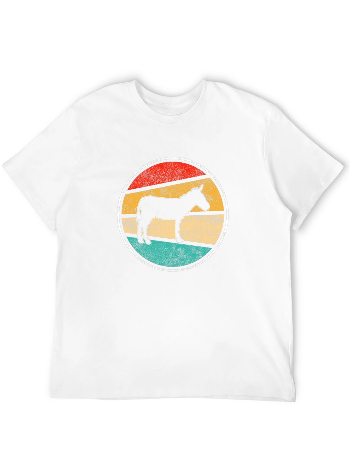 Black Retro Donkey T-Shirt - Black Cotton Crew Neck Tee view 12