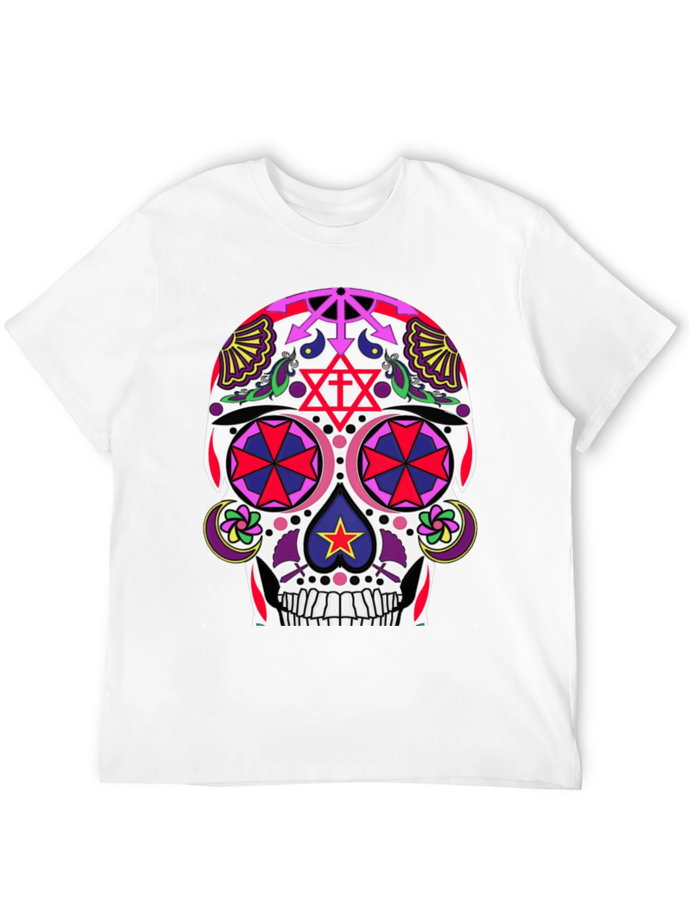 Black Sugar Skull T-Shirt - Day of the Dead view 12