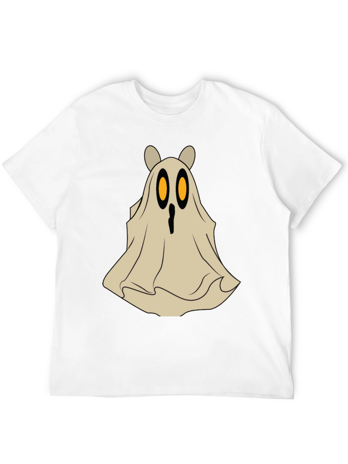 Black Spooky Cute Bear Ghost Halloween T-Shirt view 12