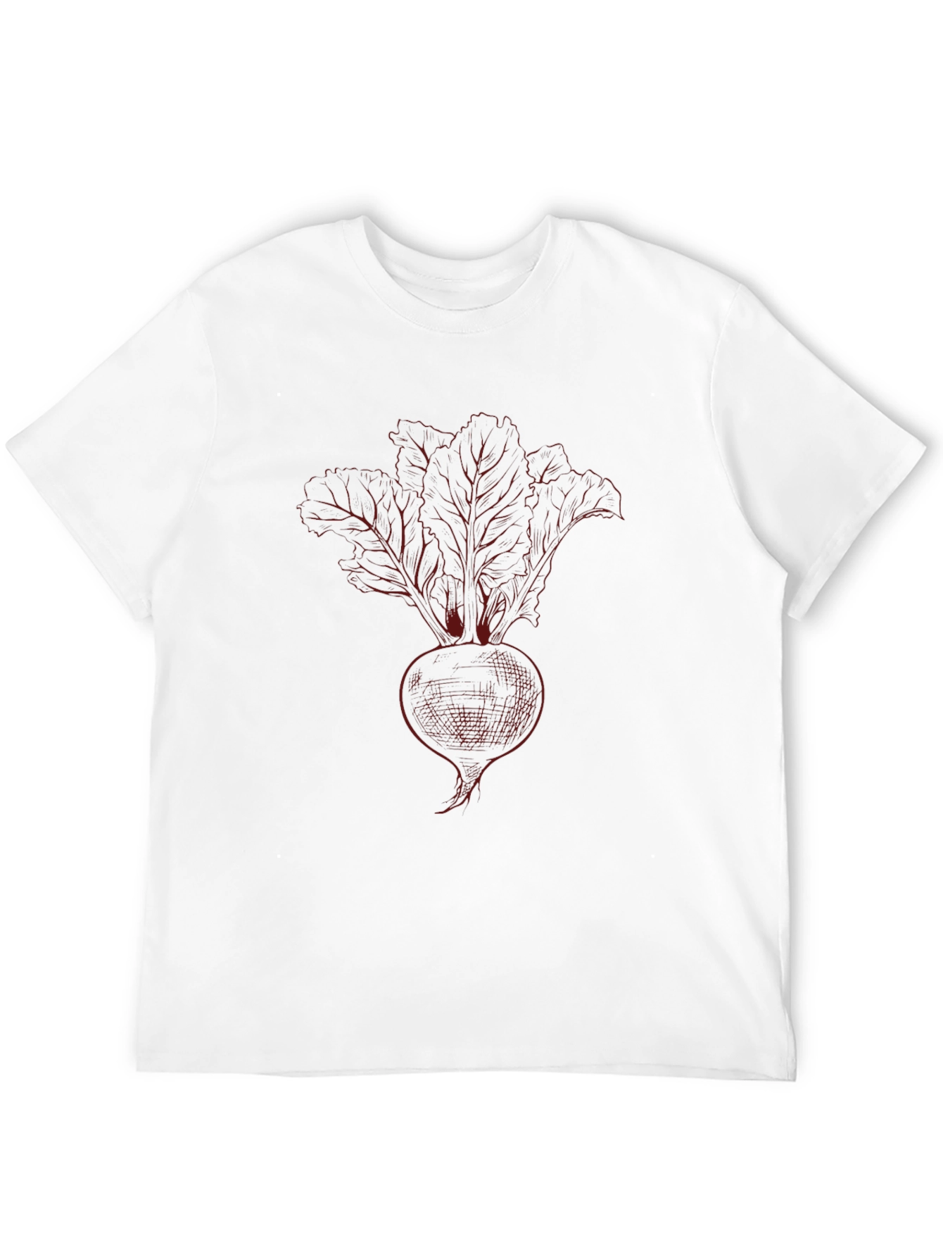 Black Beetroot Sketch Graphic Tee - Black Cotton T-Shirt view 12