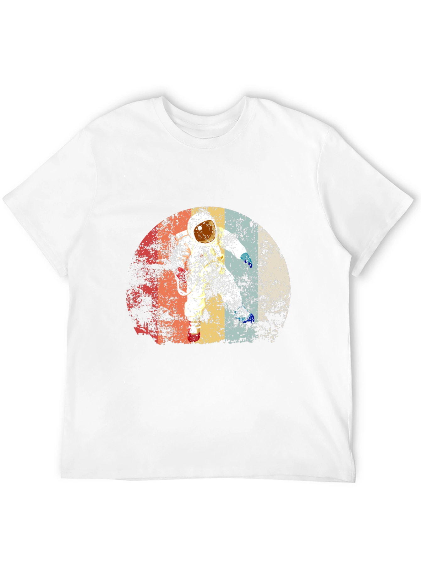 Black Retro Astronaut Graphic Black T-Shirt view 12