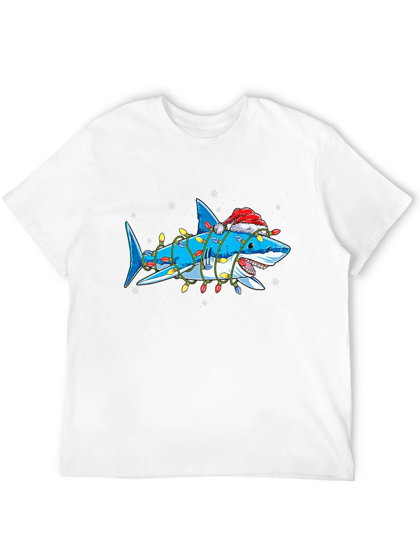 Christmas Shark T-Shirt with Holiday Lights - 12