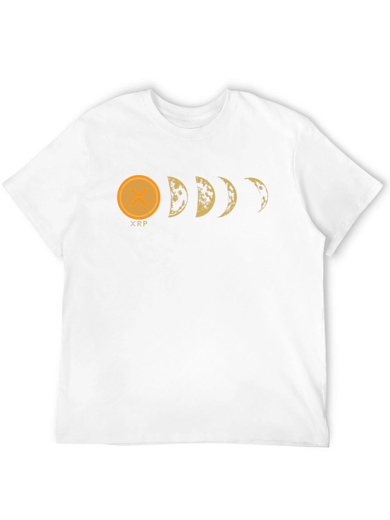 Black XRP to the Moon Phases Black T-Shirt view 12