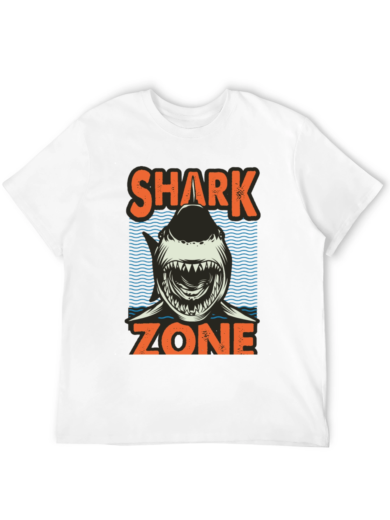 Black Shark Zone Graphic T-Shirt - Casual Style view 12