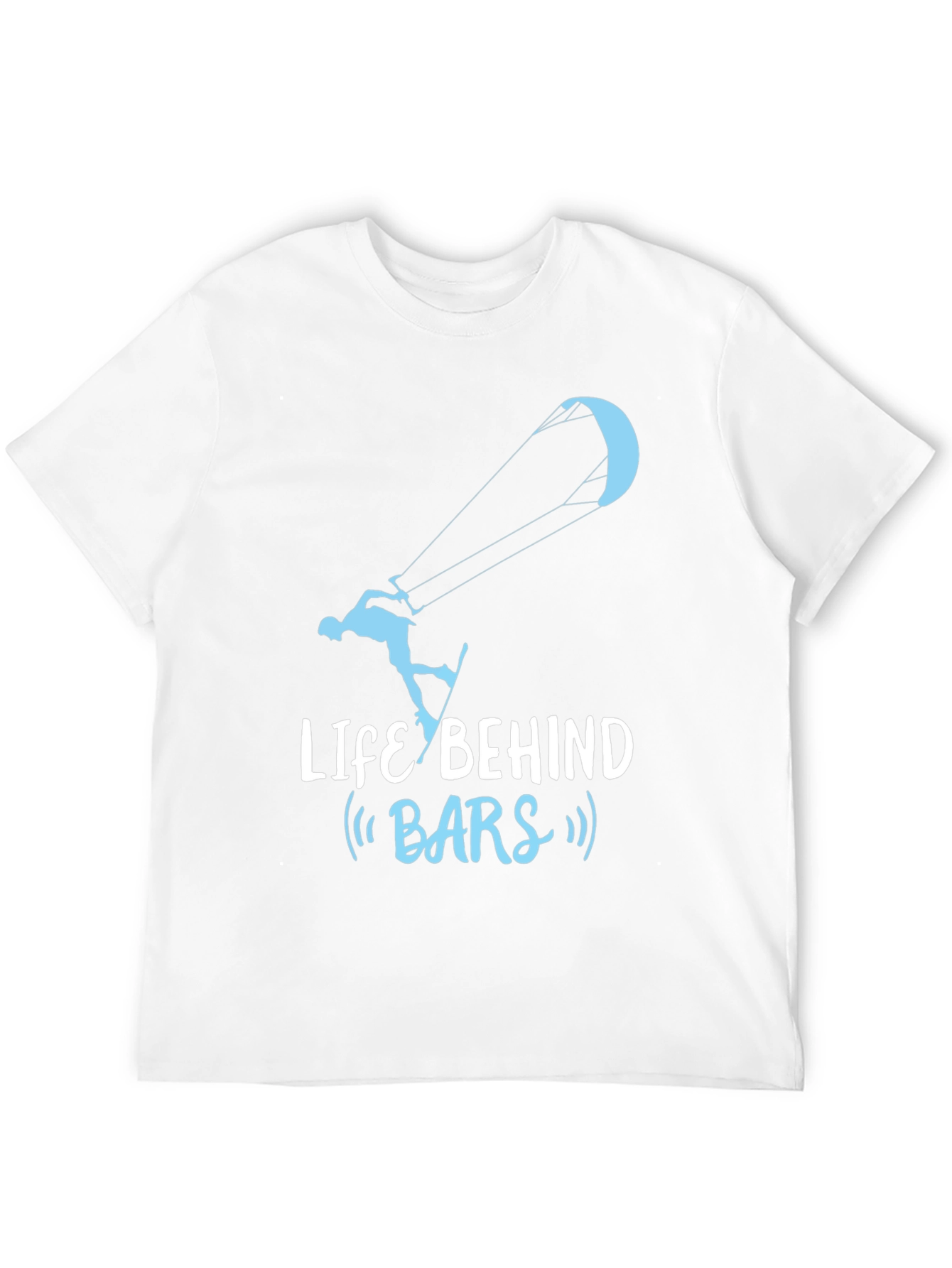 Black Life Behind Bars Kitesurfing T-Shirt - Cool Design view 12
