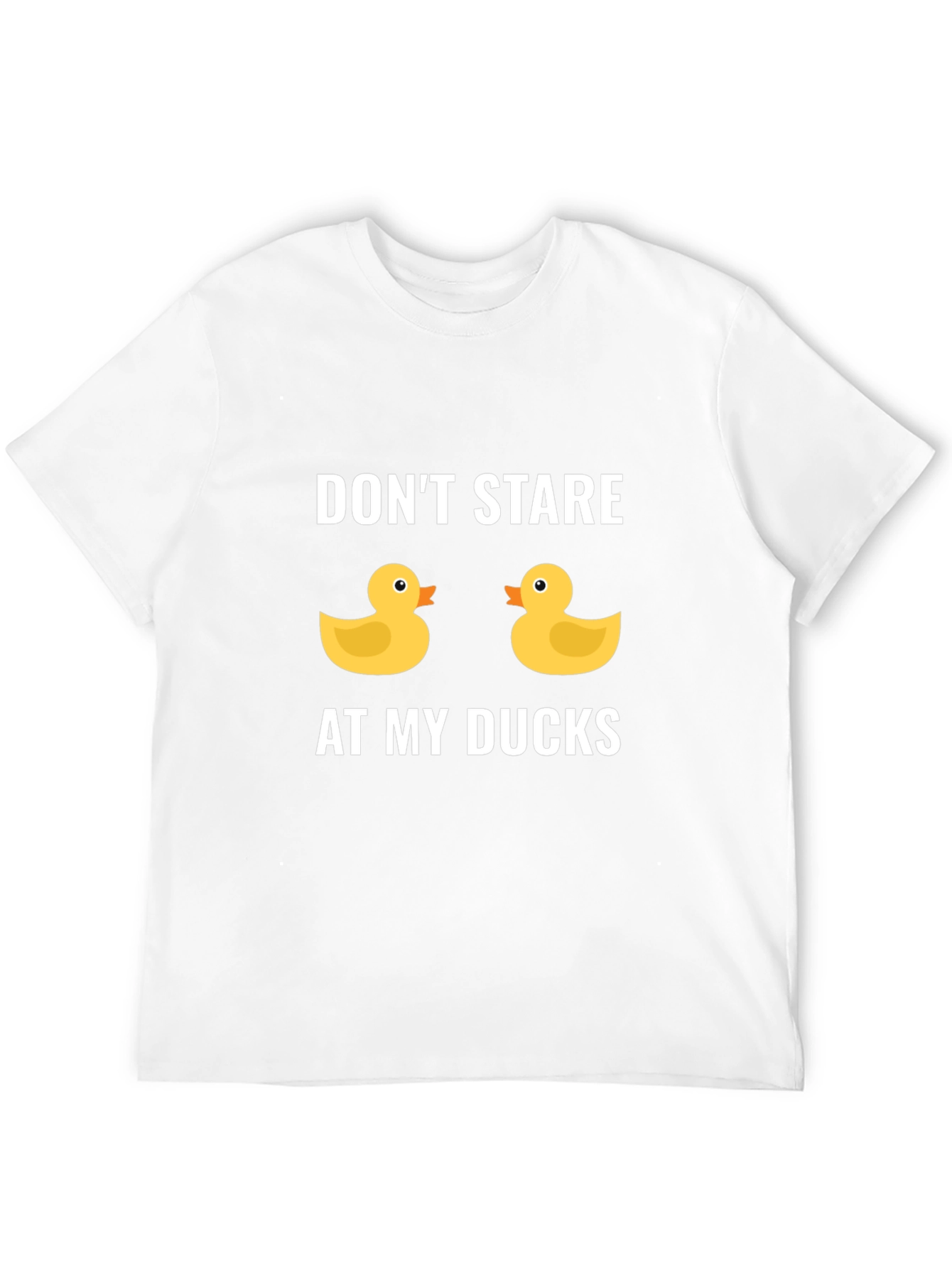 Black Funny Duck Graphic Tee - Don't Stare at My Ducks! view 12