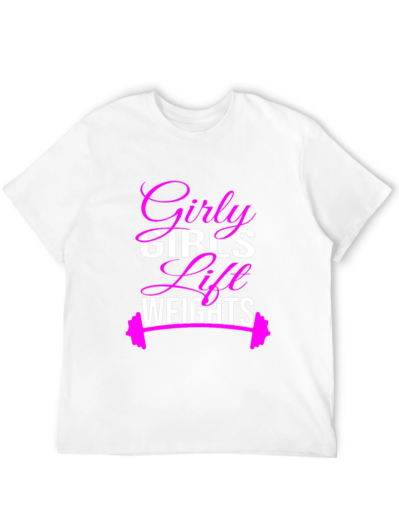 Black Girly Girls Lift Weights T-Shirt - Fitness Apparel view 12