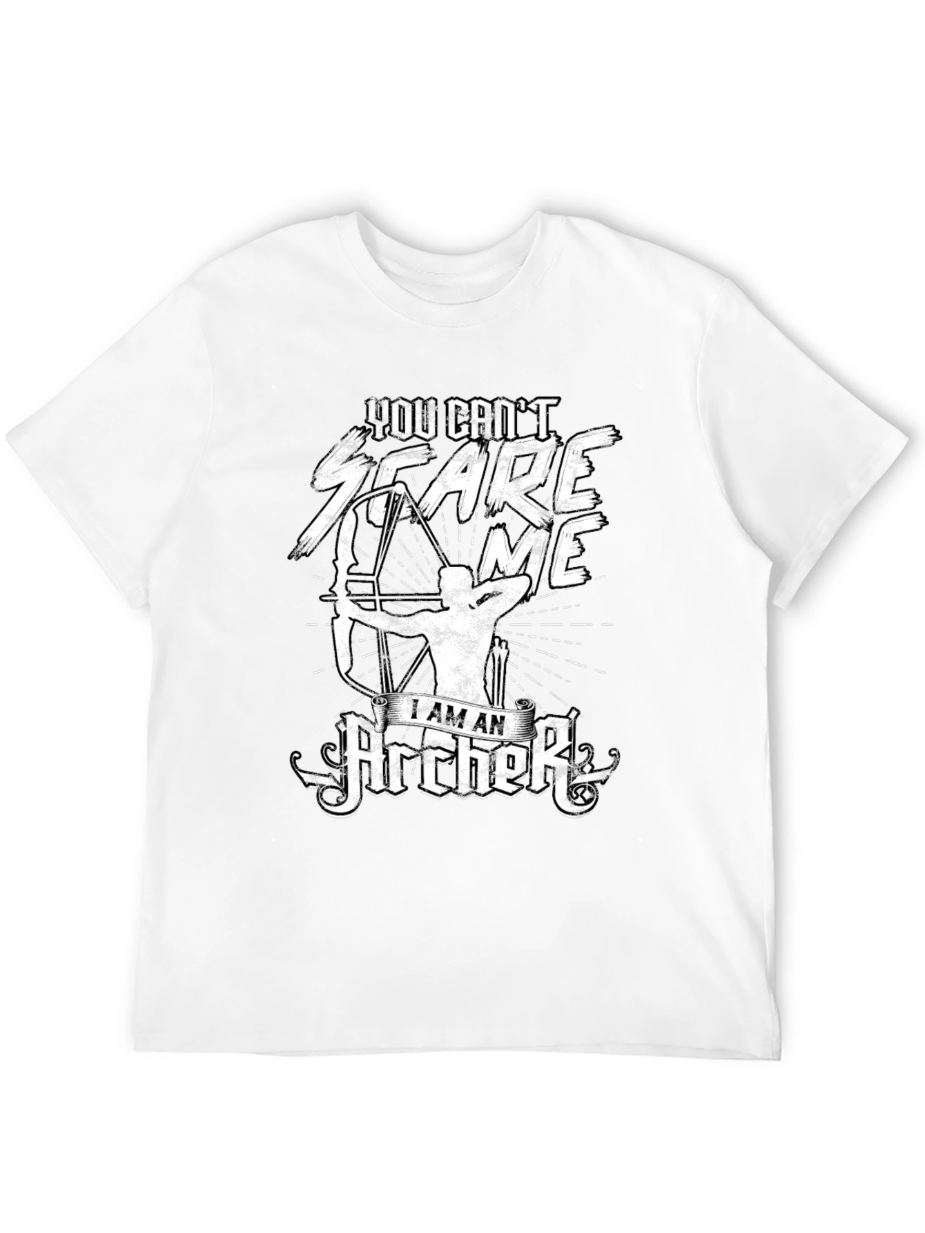 Black Archer T-Shirt - You Can't Scare Me Funny Graphic Tee view 12