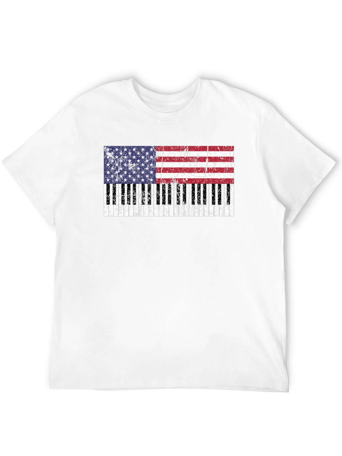 Piano Keys American Flag T-Shirt - 12