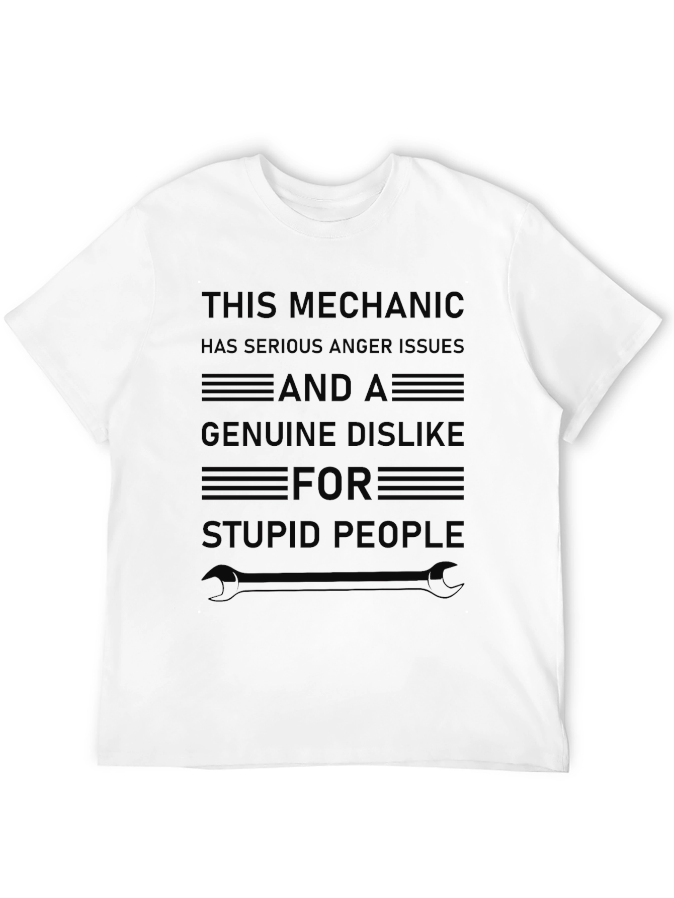 Black Mechanic Anger Issues T-Shirt - Dark Humor view 12