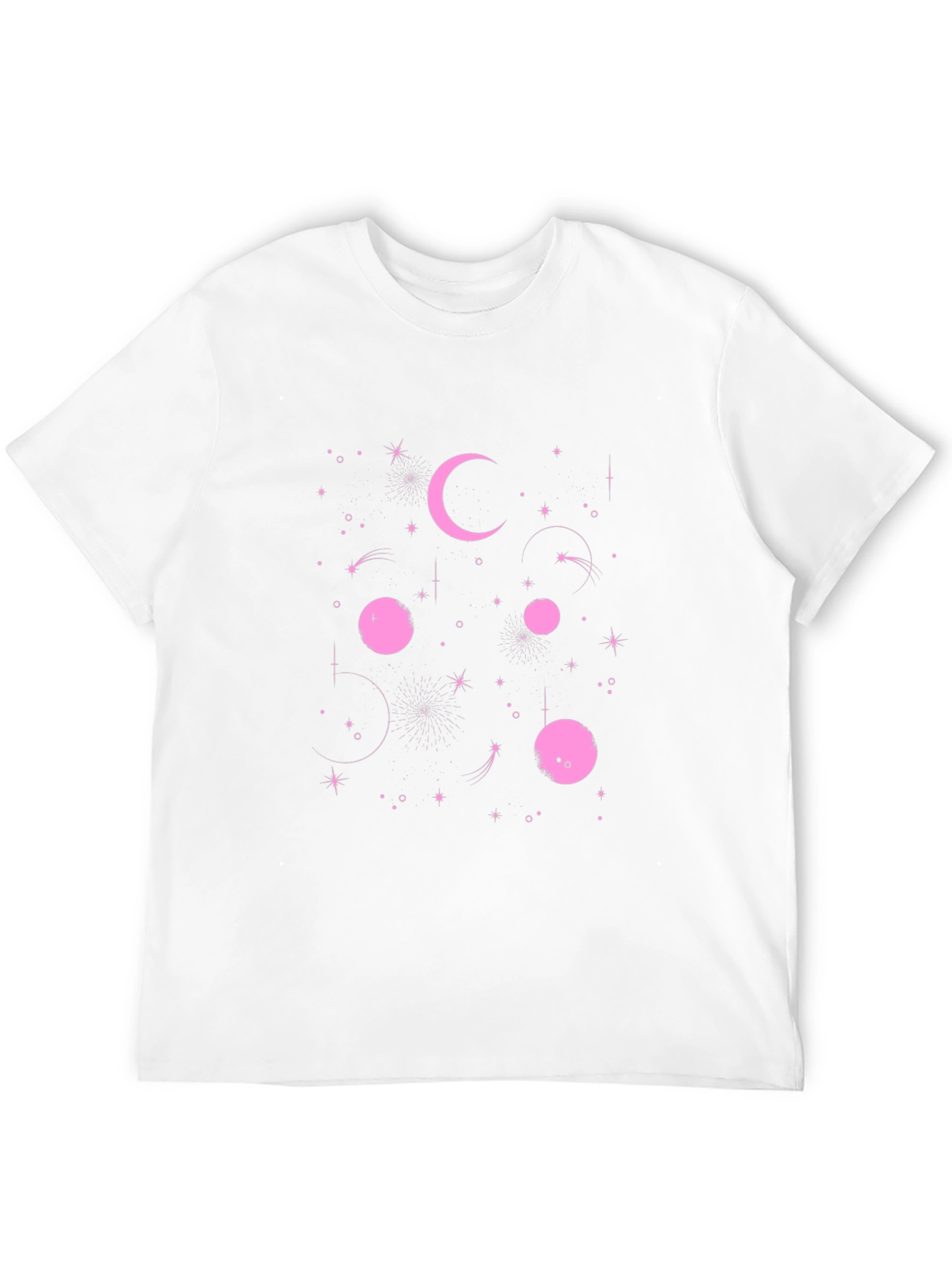 Black Celestial Pink Graphic Black T-Shirt view 12