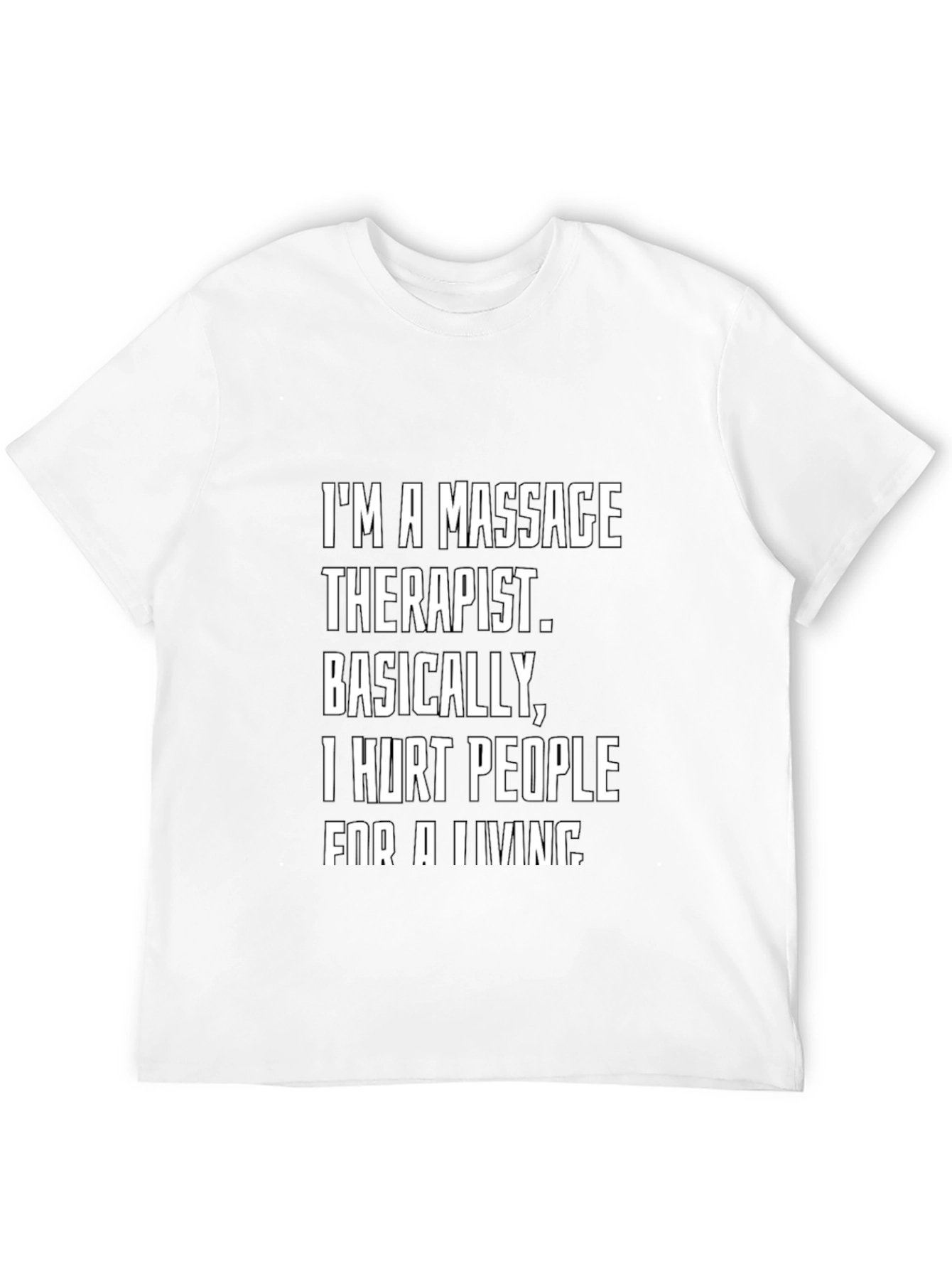 Black Massage Therapist Funny T-Shirt view 12