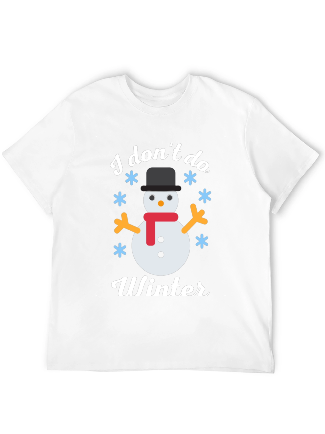 Black I Don't Do Winter Snowman Graphic Tee view 12