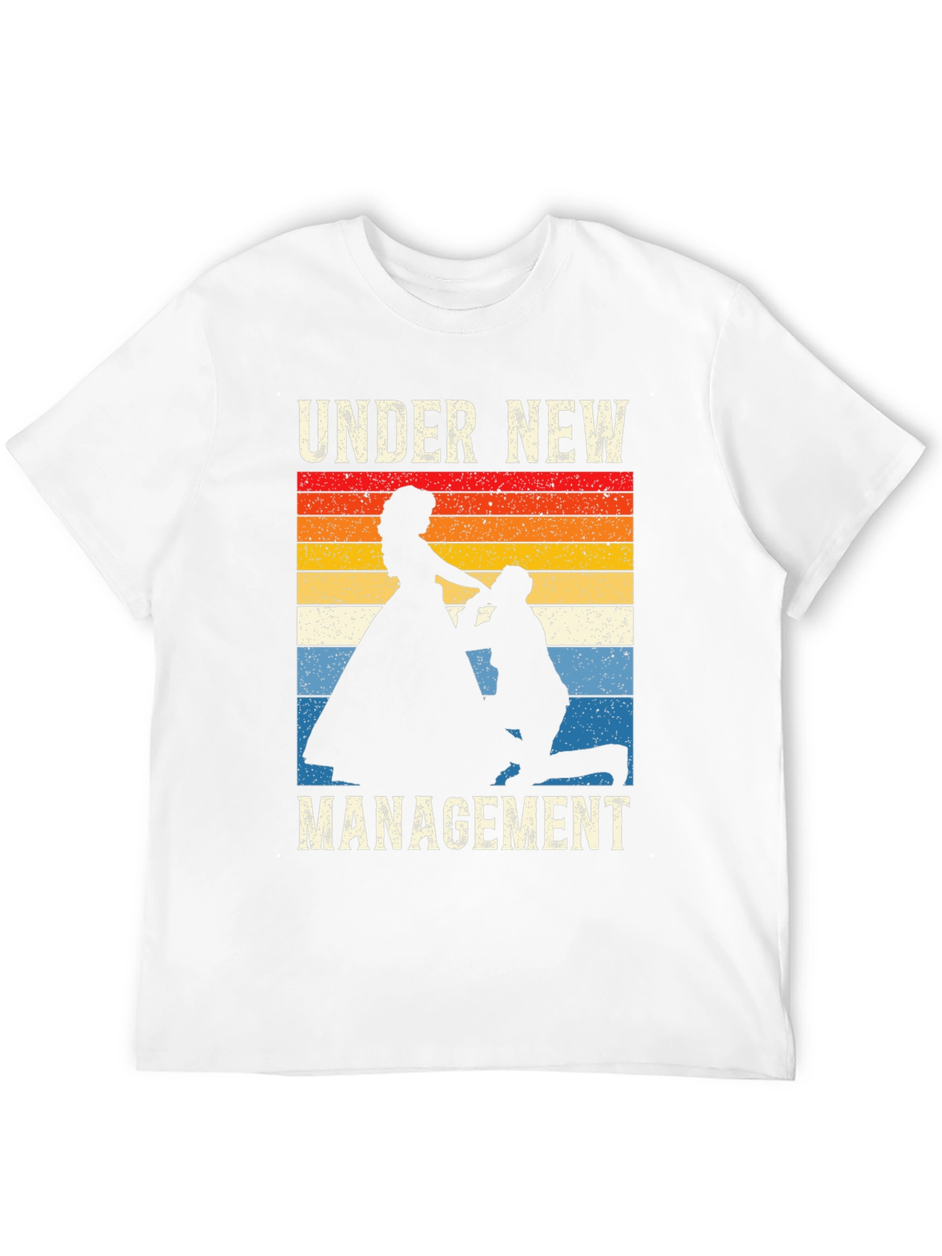 Black Under New Management Wedding Graphic T-Shirt view 12