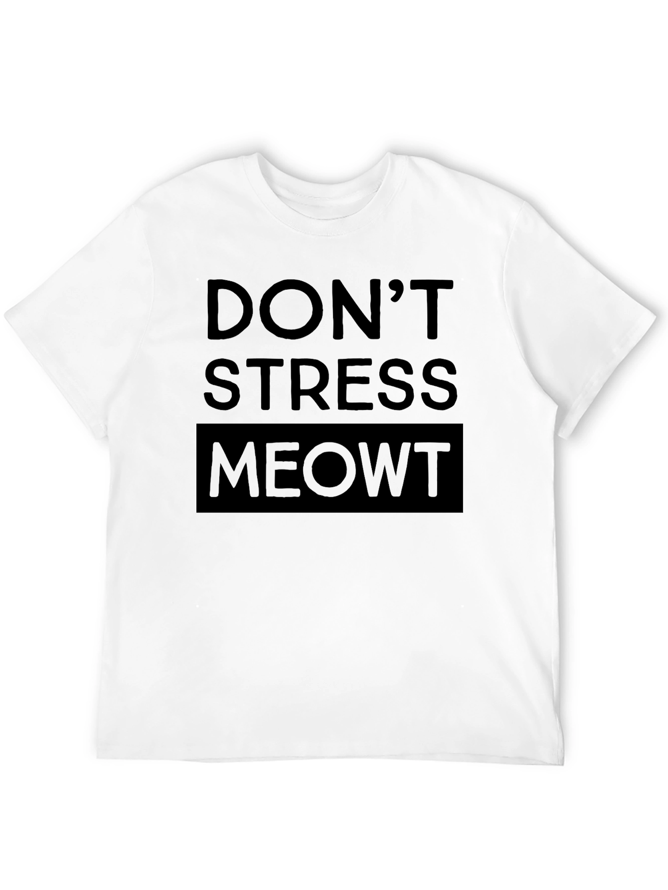 Black Don't Stress Meowt Black Graphic T-Shirt view 12