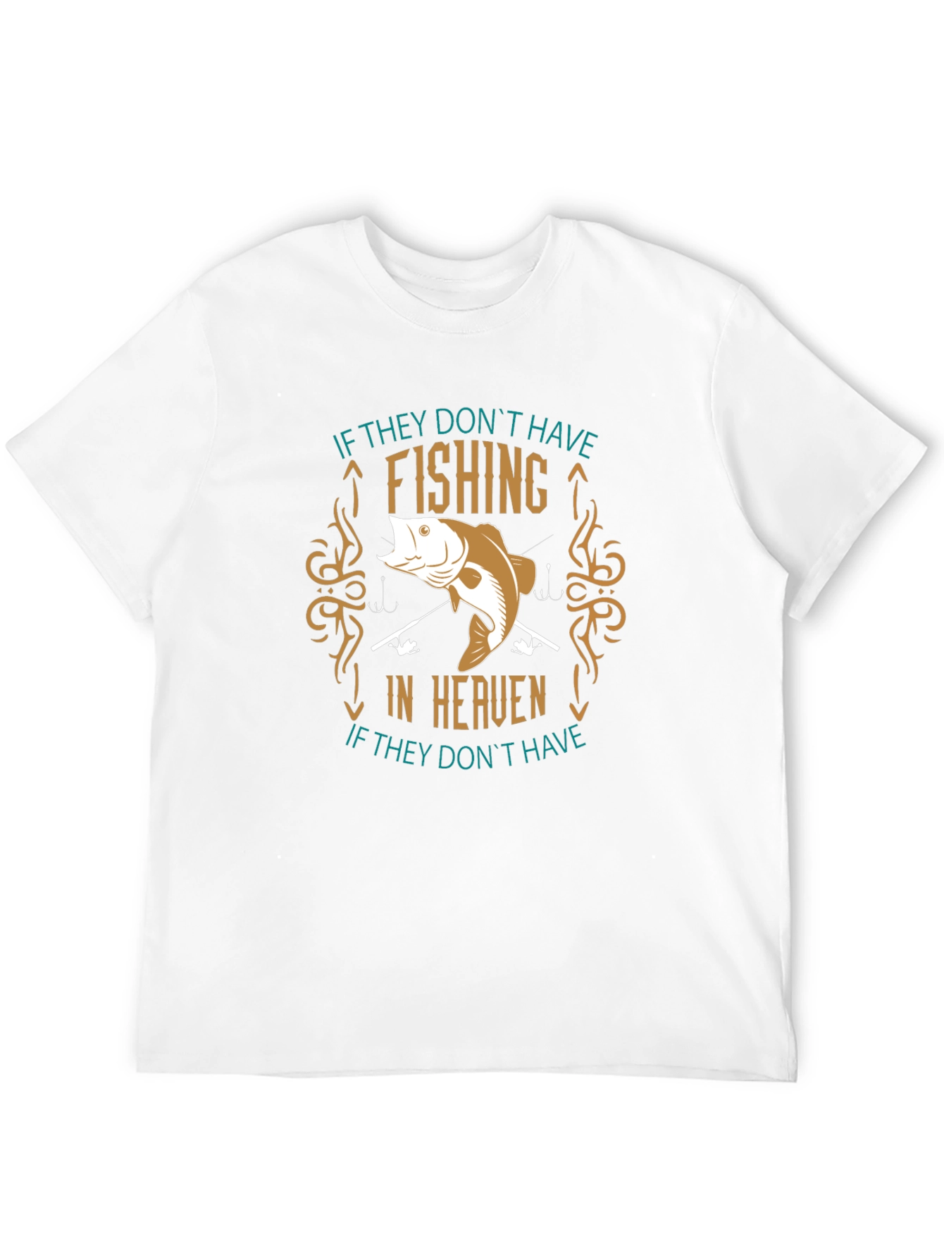Black Fishing In Heaven Graphic T-Shirt view 12