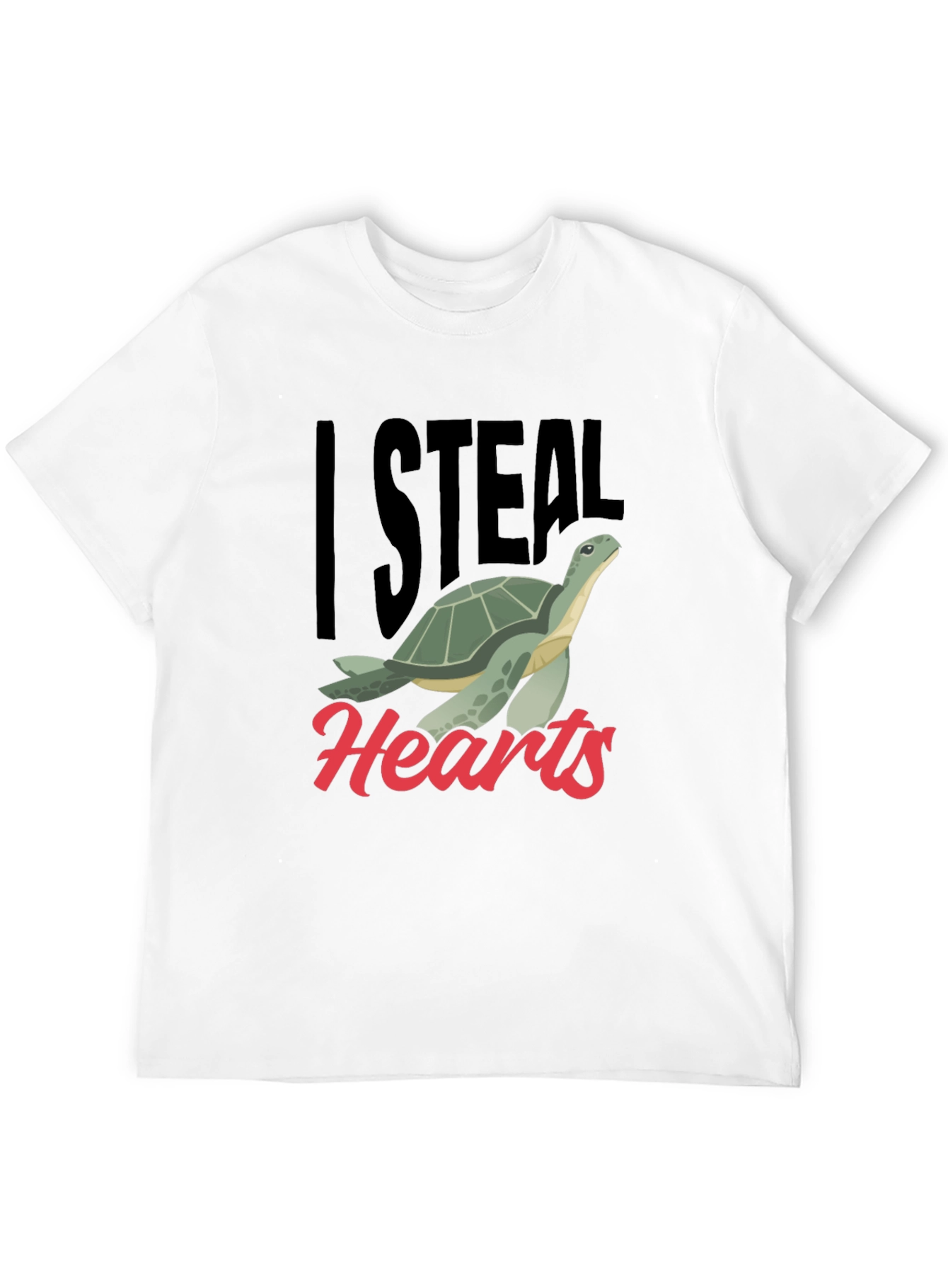 Black I Steal Hearts Turtle T-Shirt view 12