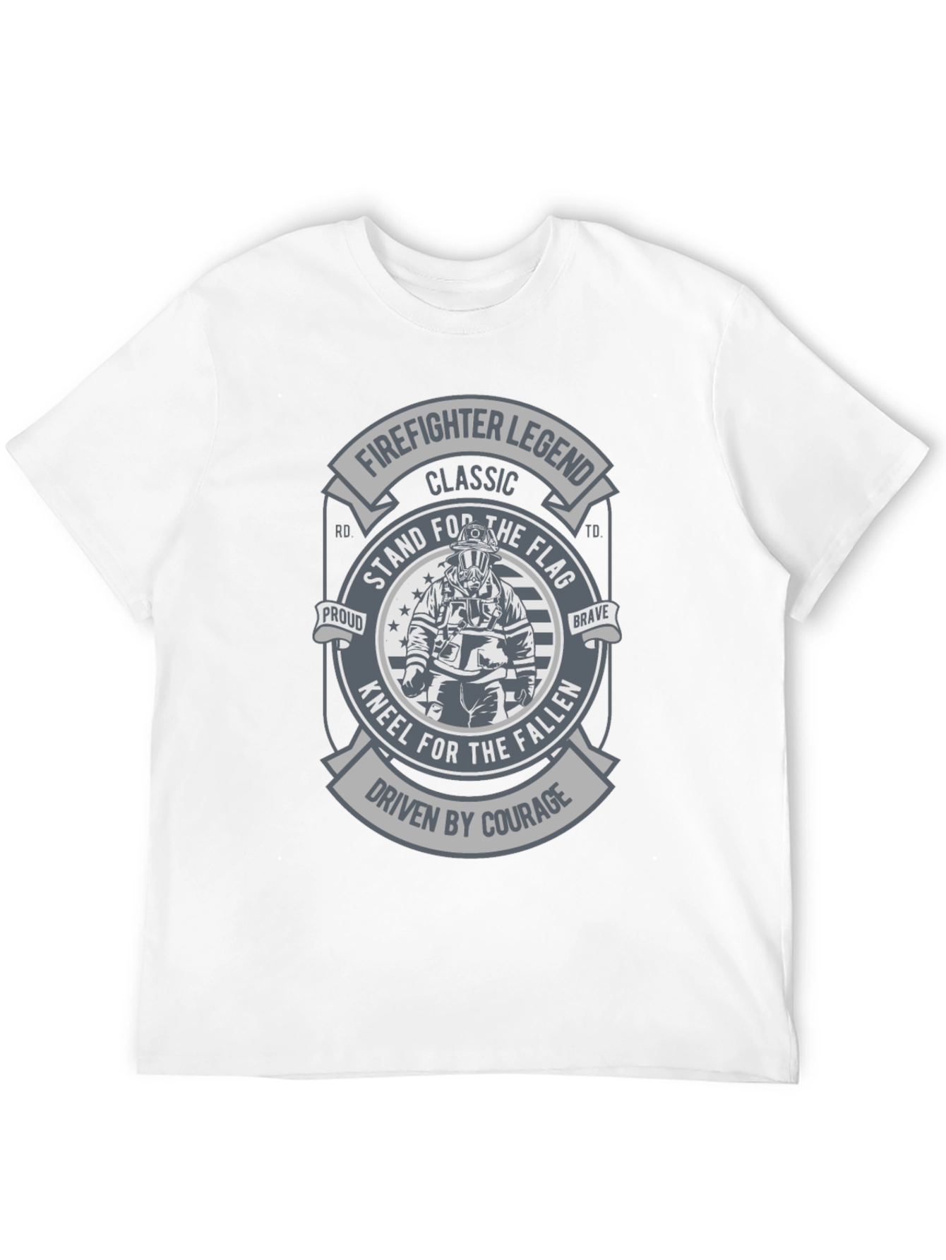 Black Firefighter Legend Graphic Tee - Stand for the Flag view 12