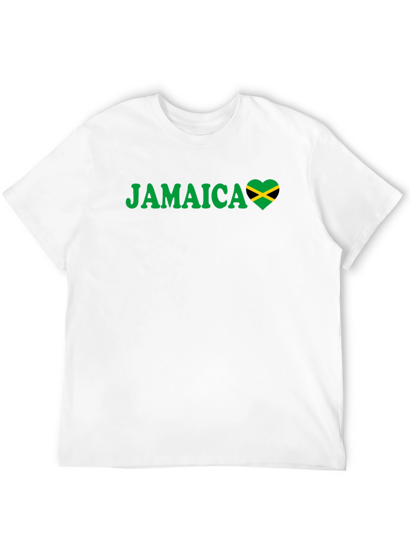 Black Jamaica Heart Flag T-Shirt view 12