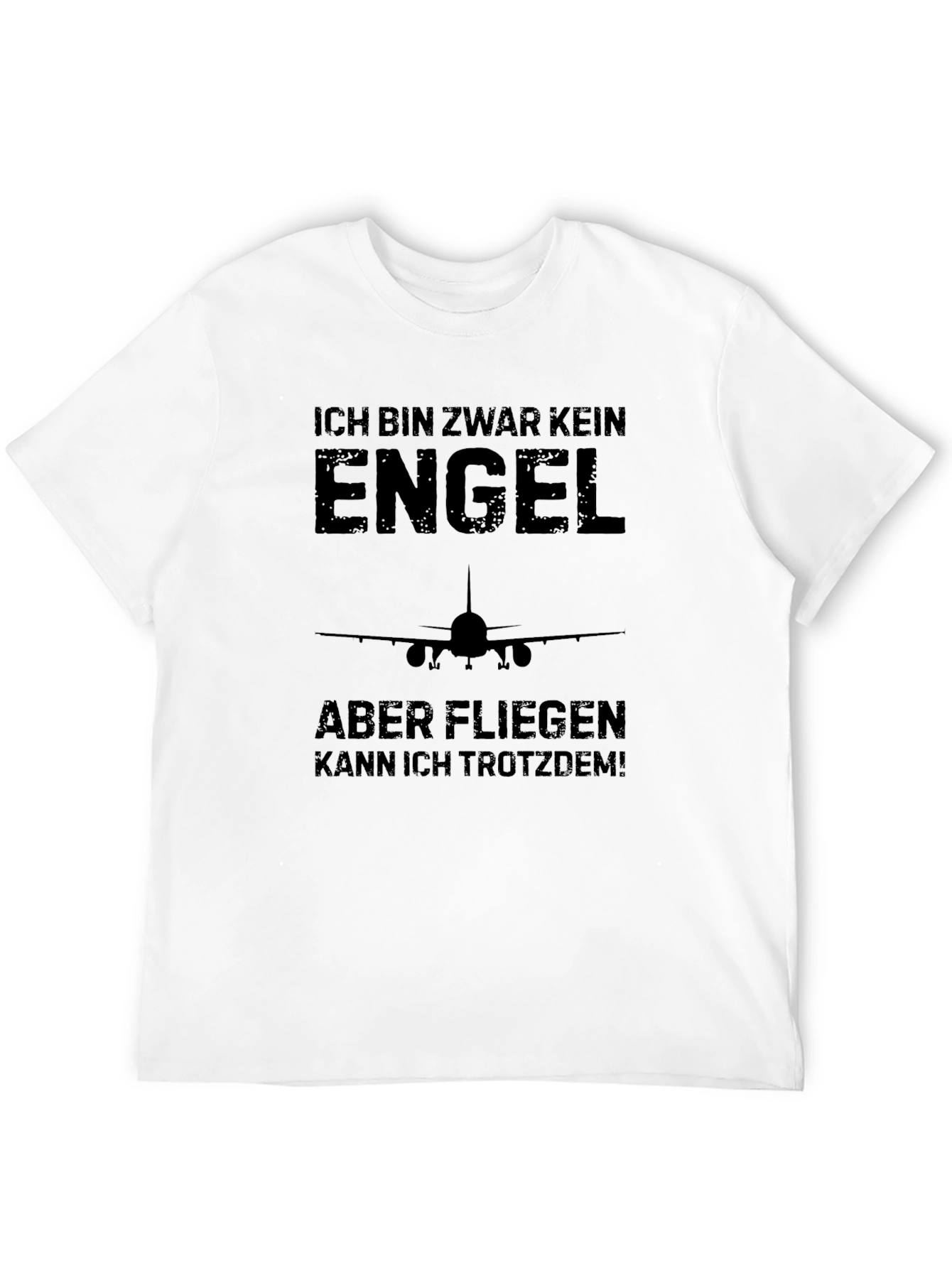 Black Ich Bin Zwar Kein Engel T-Shirt, Funny Pilot Tee view 12