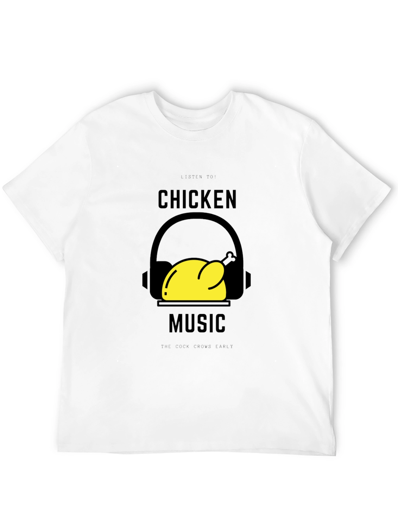 Black Chicken Music Graphic T-Shirt - Black view 12