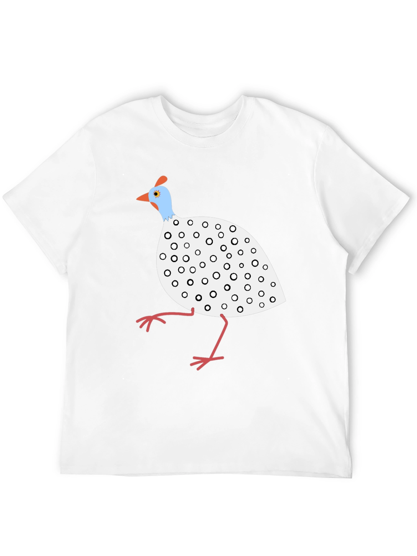 Black Guinea Fowl Graphic Tee - Unique Bird Design view 12