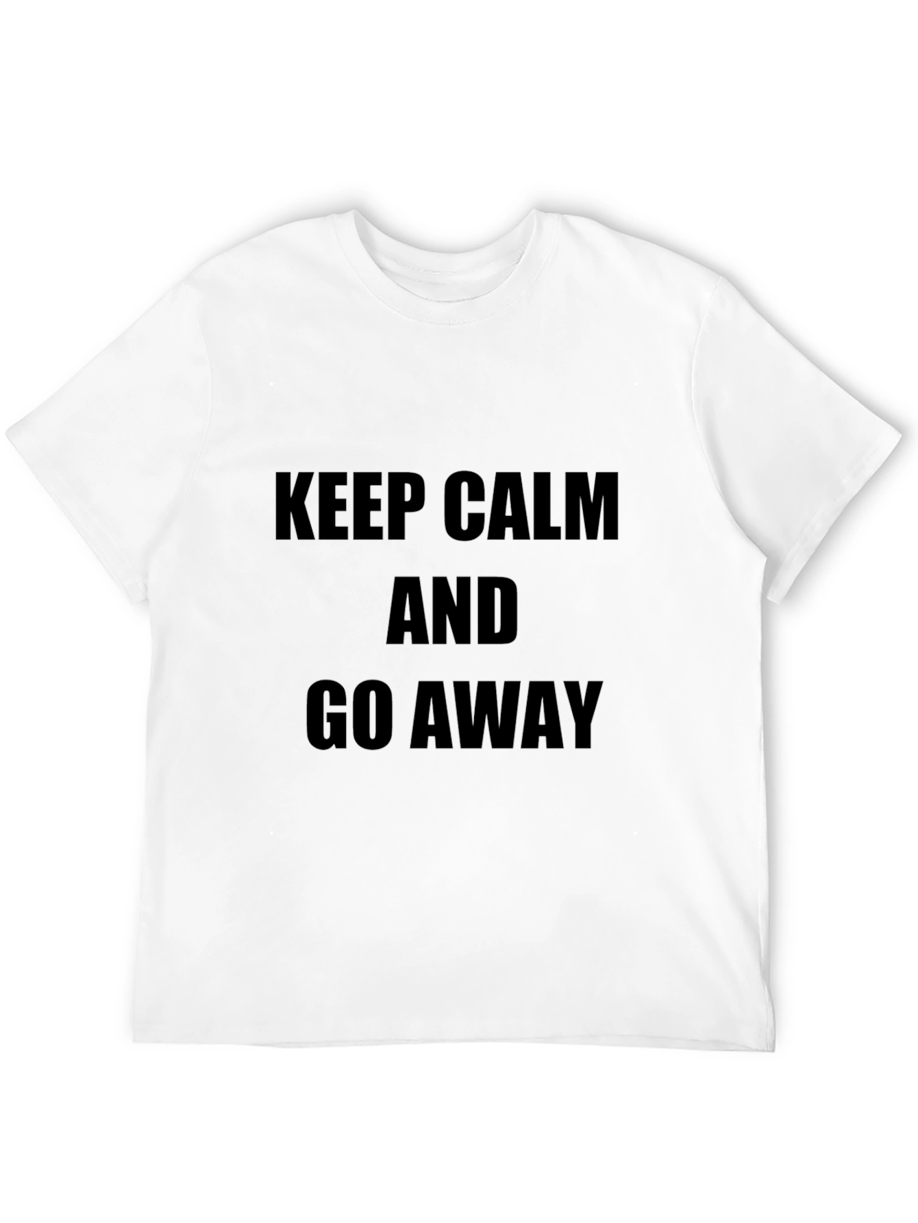 Black Keep Calm and Go Away Black T-Shirt view 12
