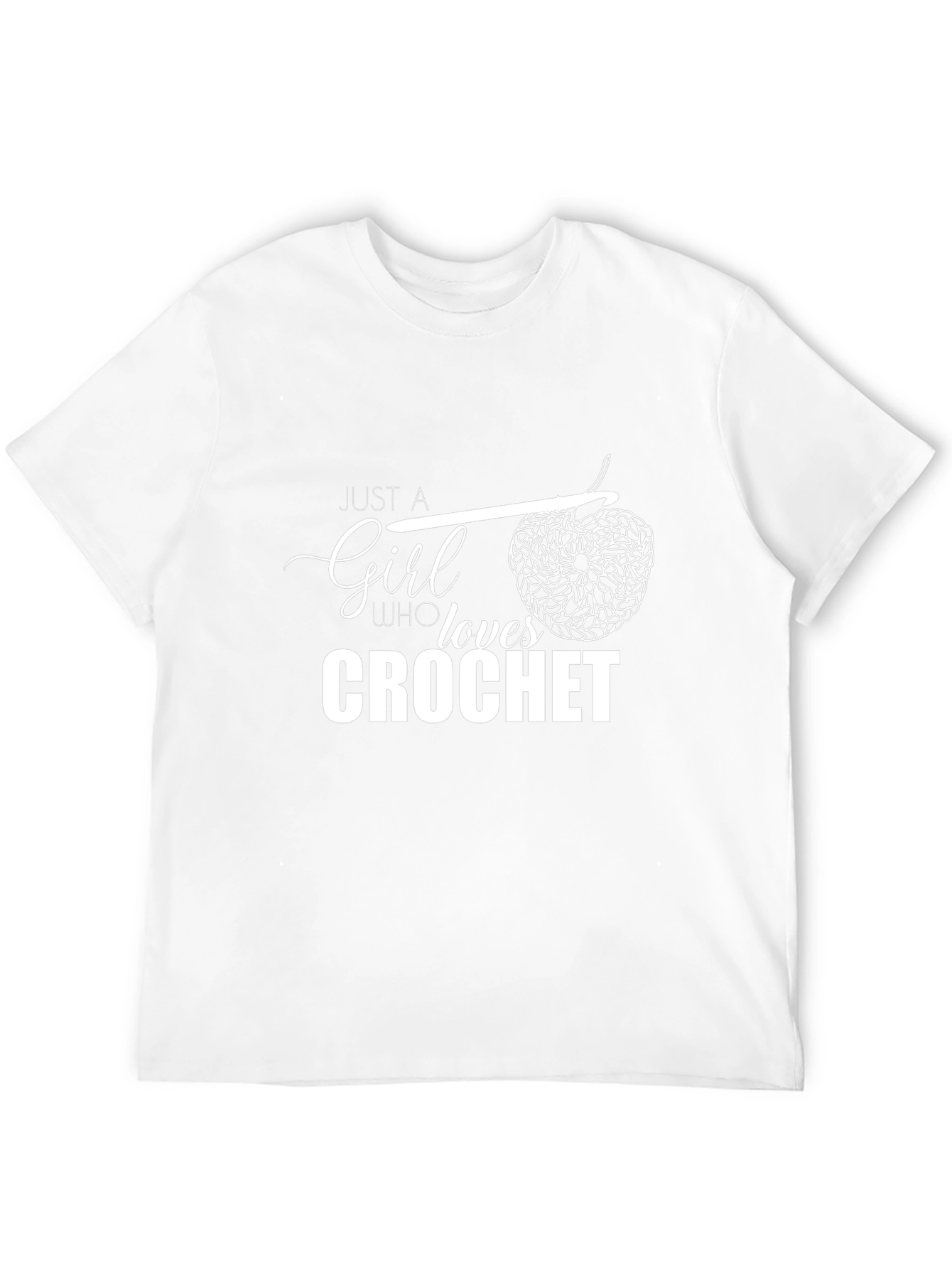 Black Crochet Lover T-Shirt - Just A Girl Who Loves Crochet view 12