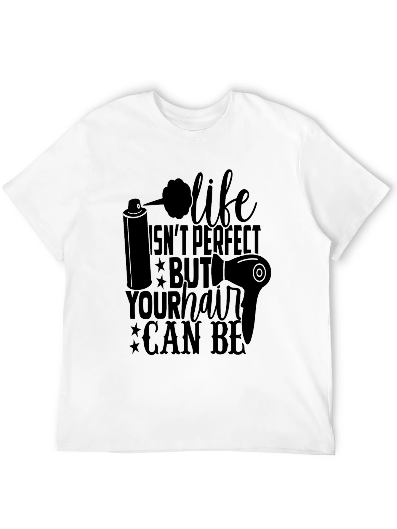 Black Life Isn't Perfect Hair Stylist Graphic T-Shirt view 12
