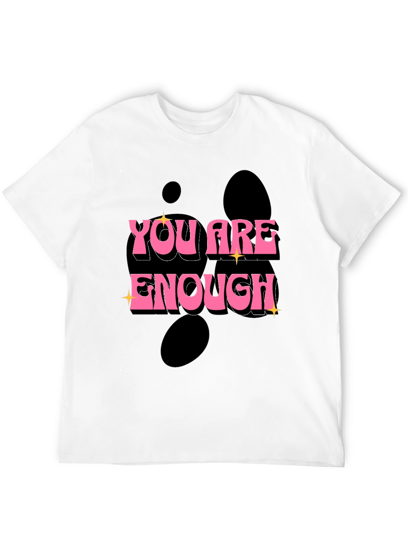 Black You Are Enough Graphic Tee - Black view 12