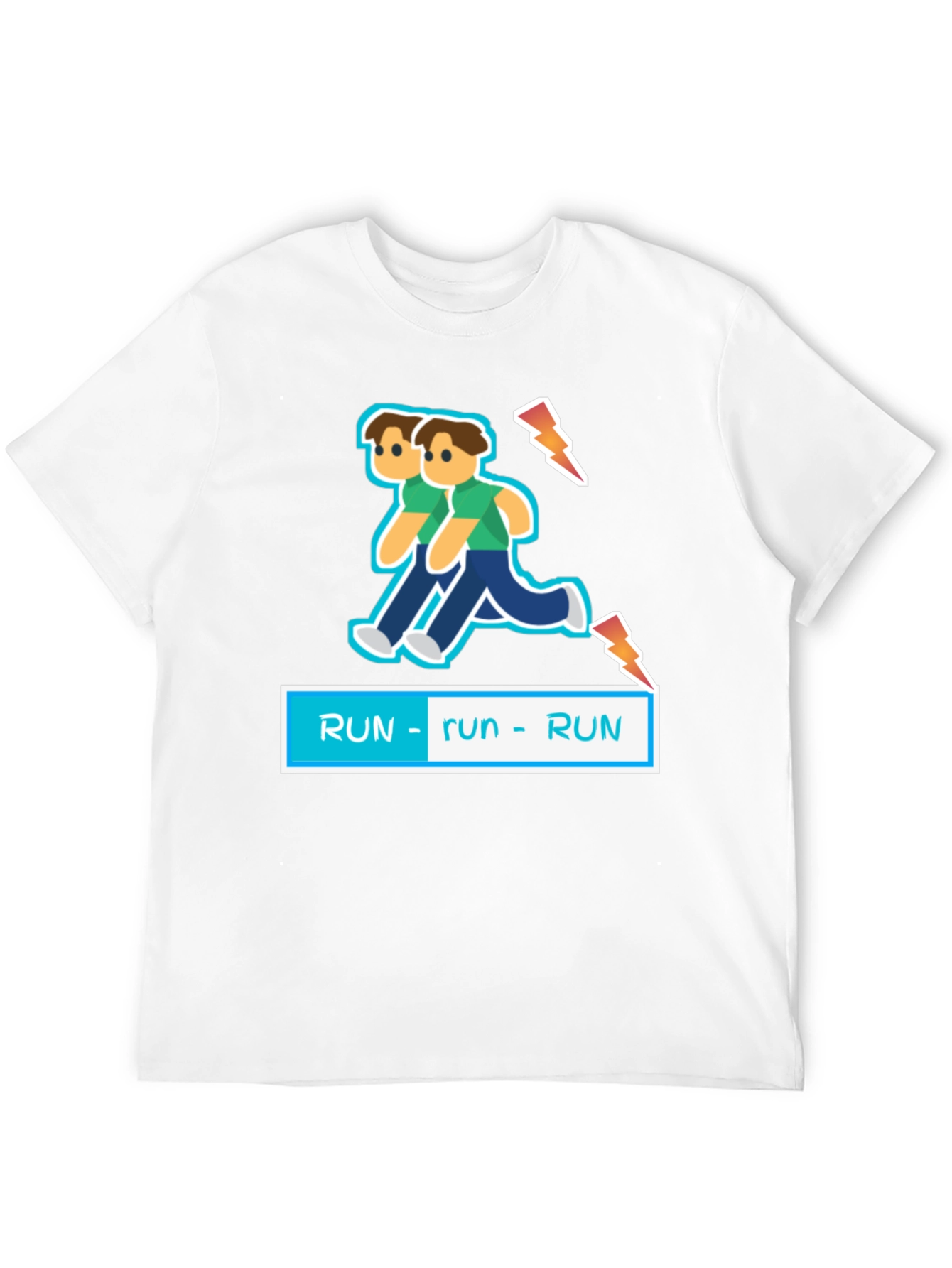 Black Run! Novelty Graphic Tee view 12