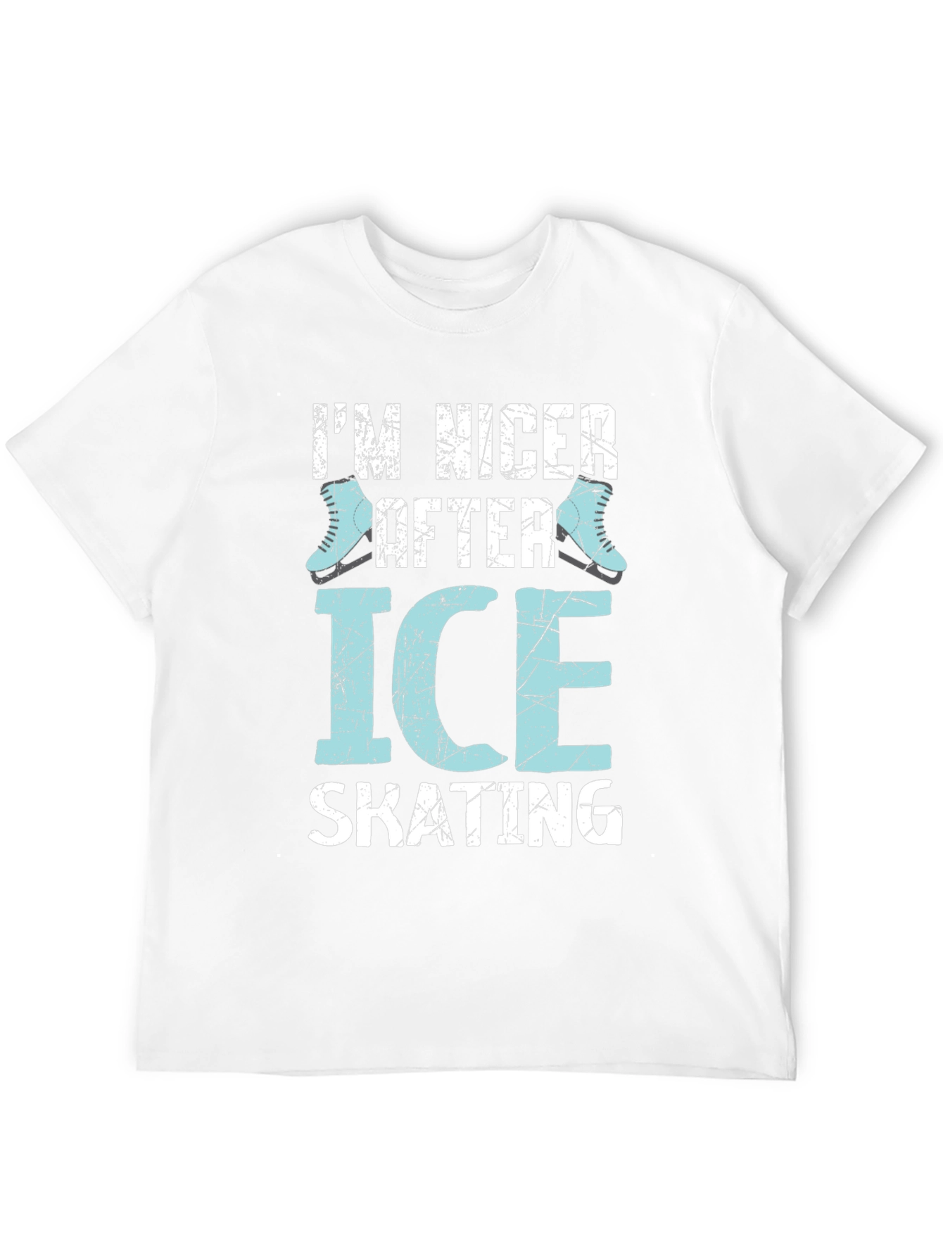 Black I'm Nicer After Ice Skating Graphic T-Shirt view 12