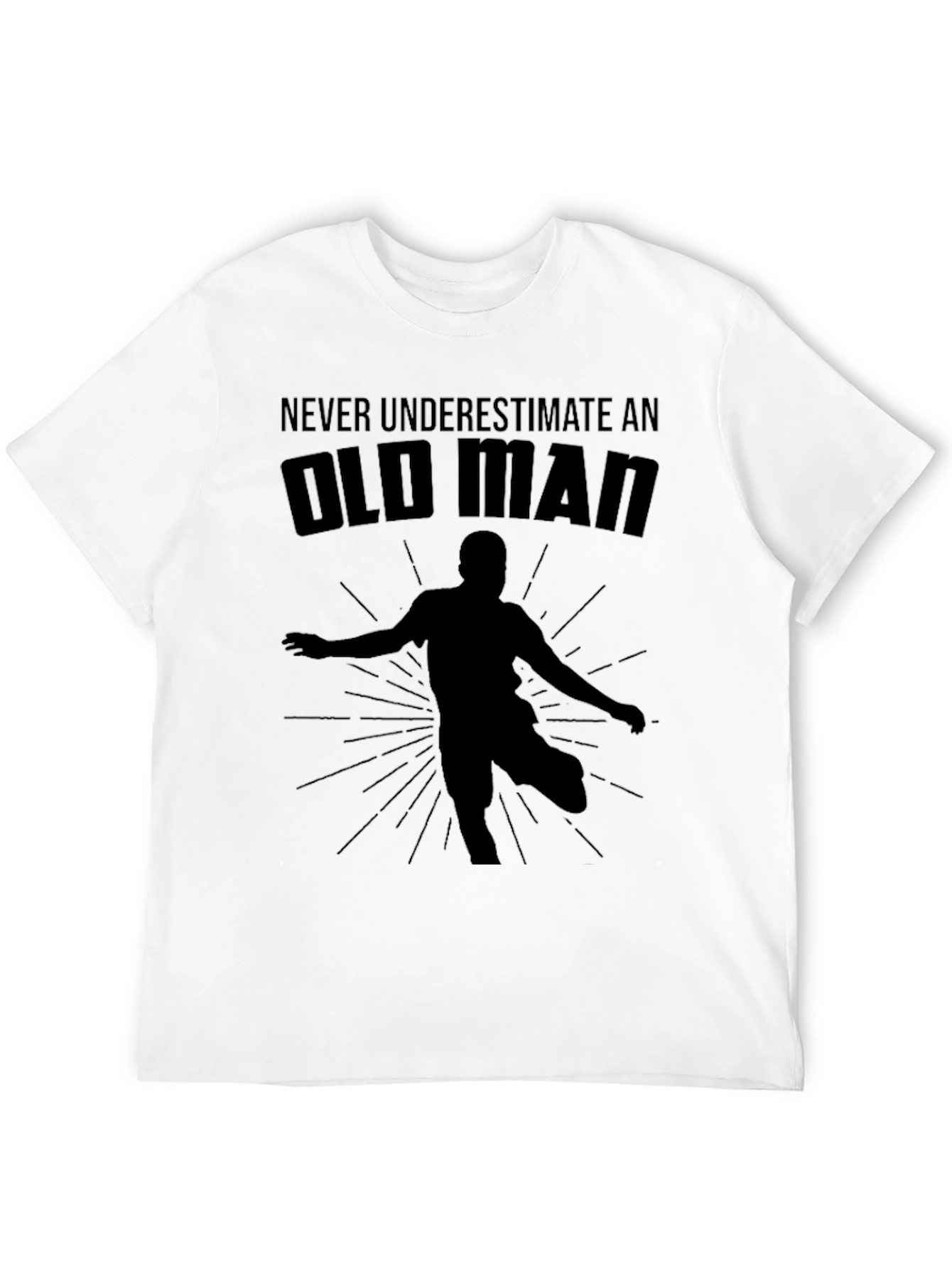 Black Never Underestimate an Old Man T-Shirt view 12