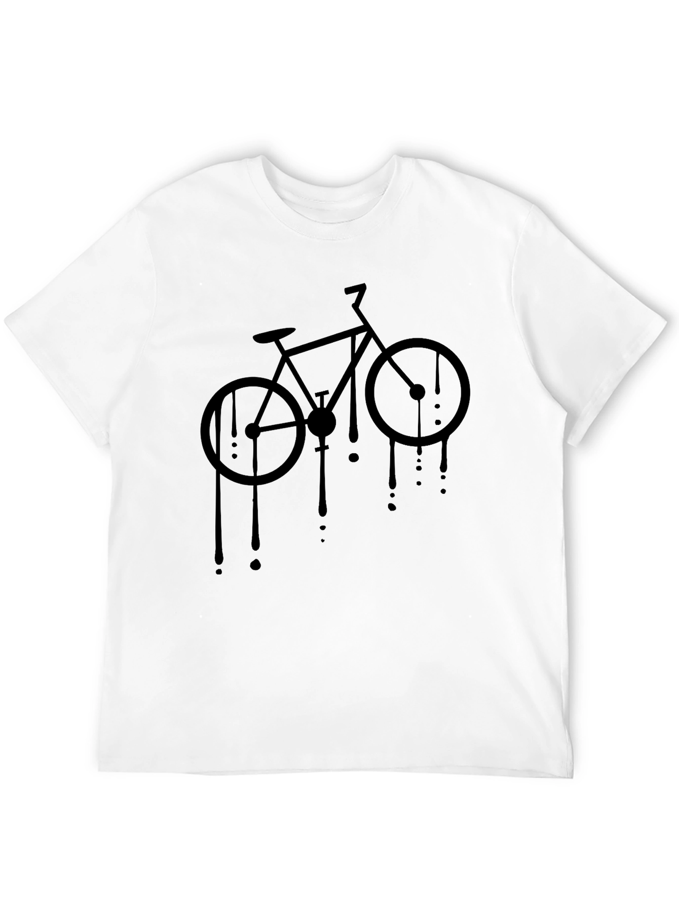 Black Black Bicycle Drip Graphic Tee view 12