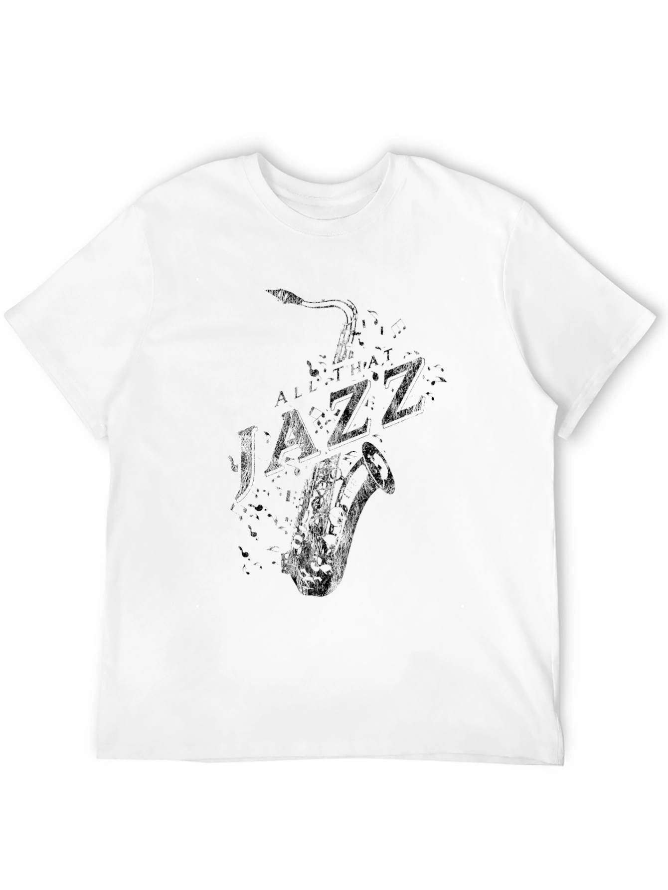 Black All That Jazz Graphic Tee - Black Cotton Comfort view 12