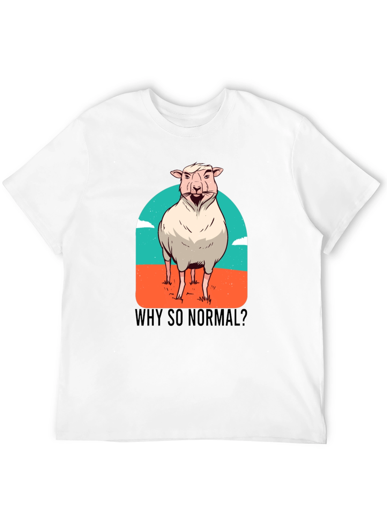 Black Why So Normal? Sheep Graphic T-Shirt view 12