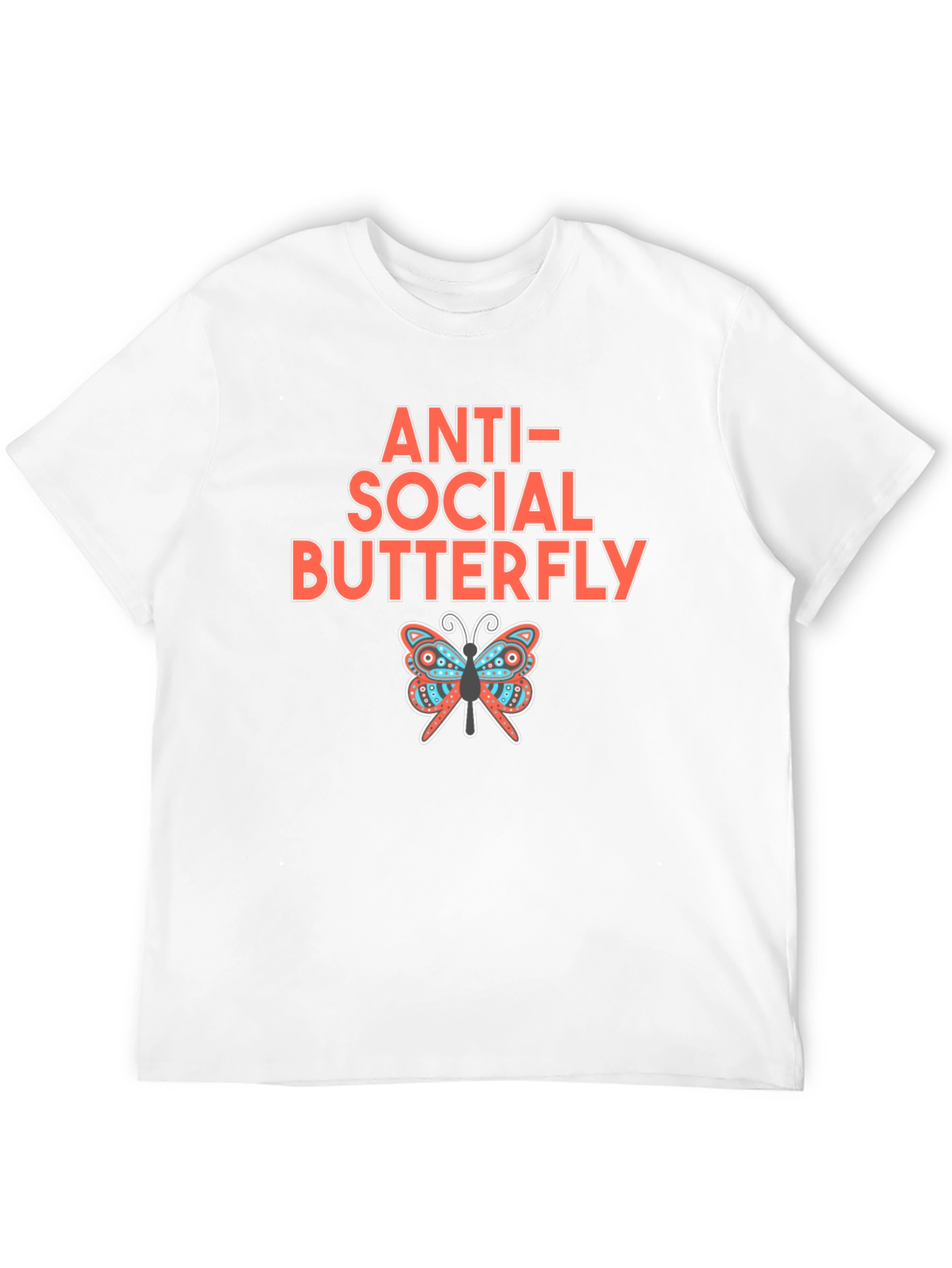 Black Anti-Social Butterfly Graphic Tee view 12
