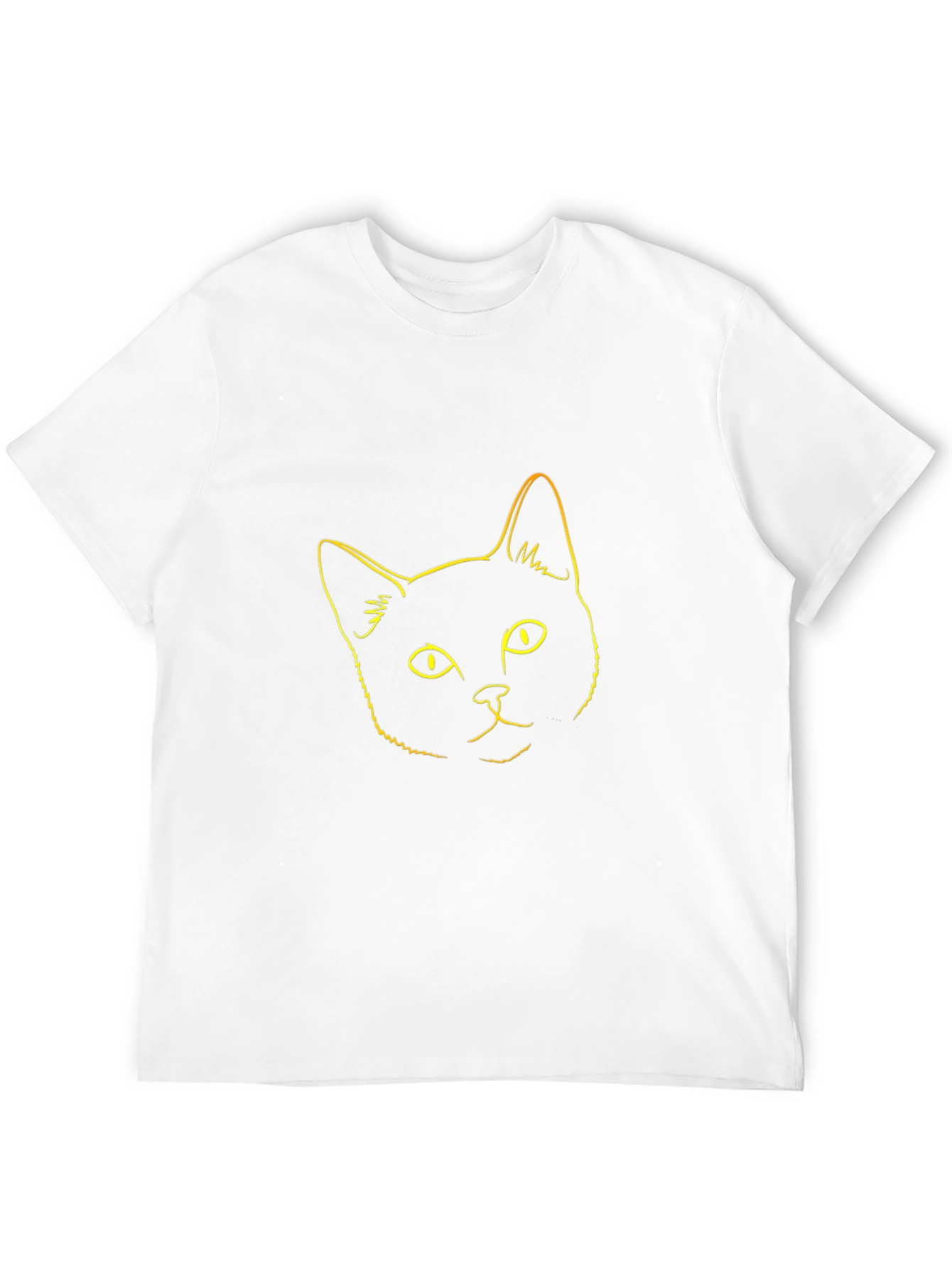 Black Cool Cat Outline Graphic Tee - Black view 12