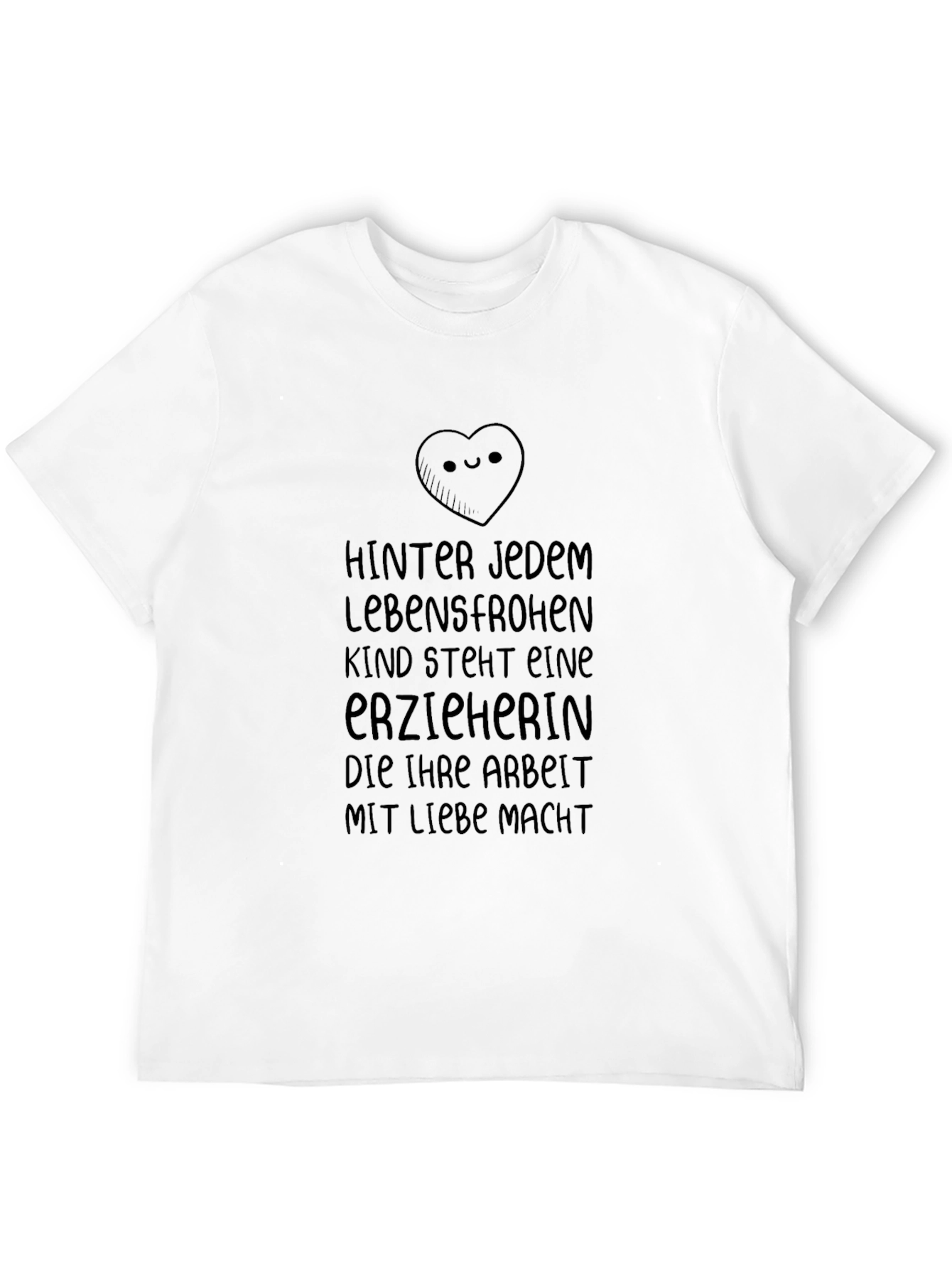 Black Black T-Shirt with "Erzieherin" Graphic view 12