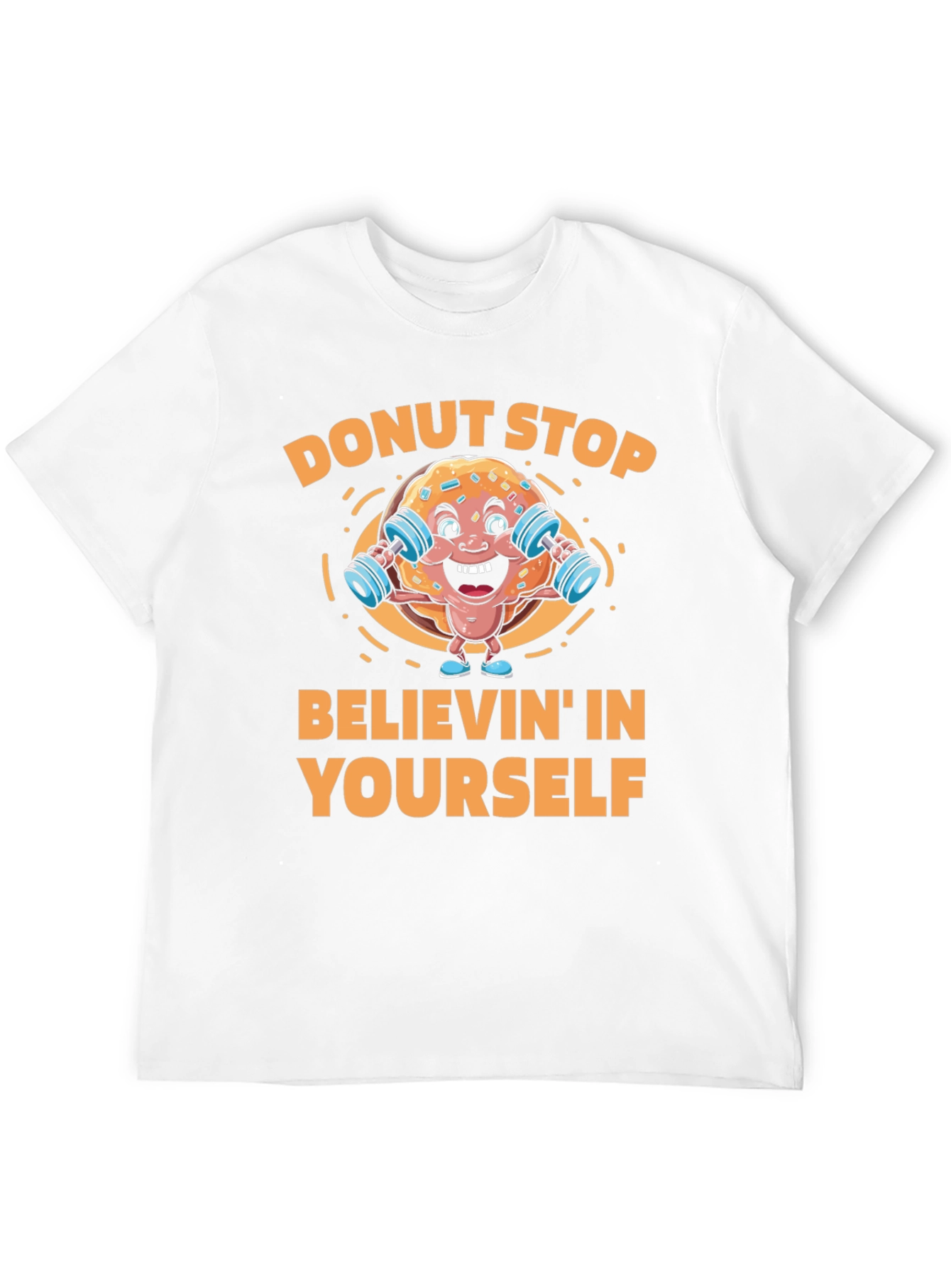 Black Donut Stop Believin' Fitness T-Shirt view 12