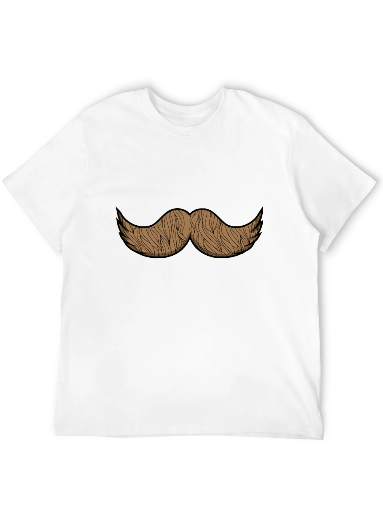Black Moustache Graphic Print Black T-Shirt view 12