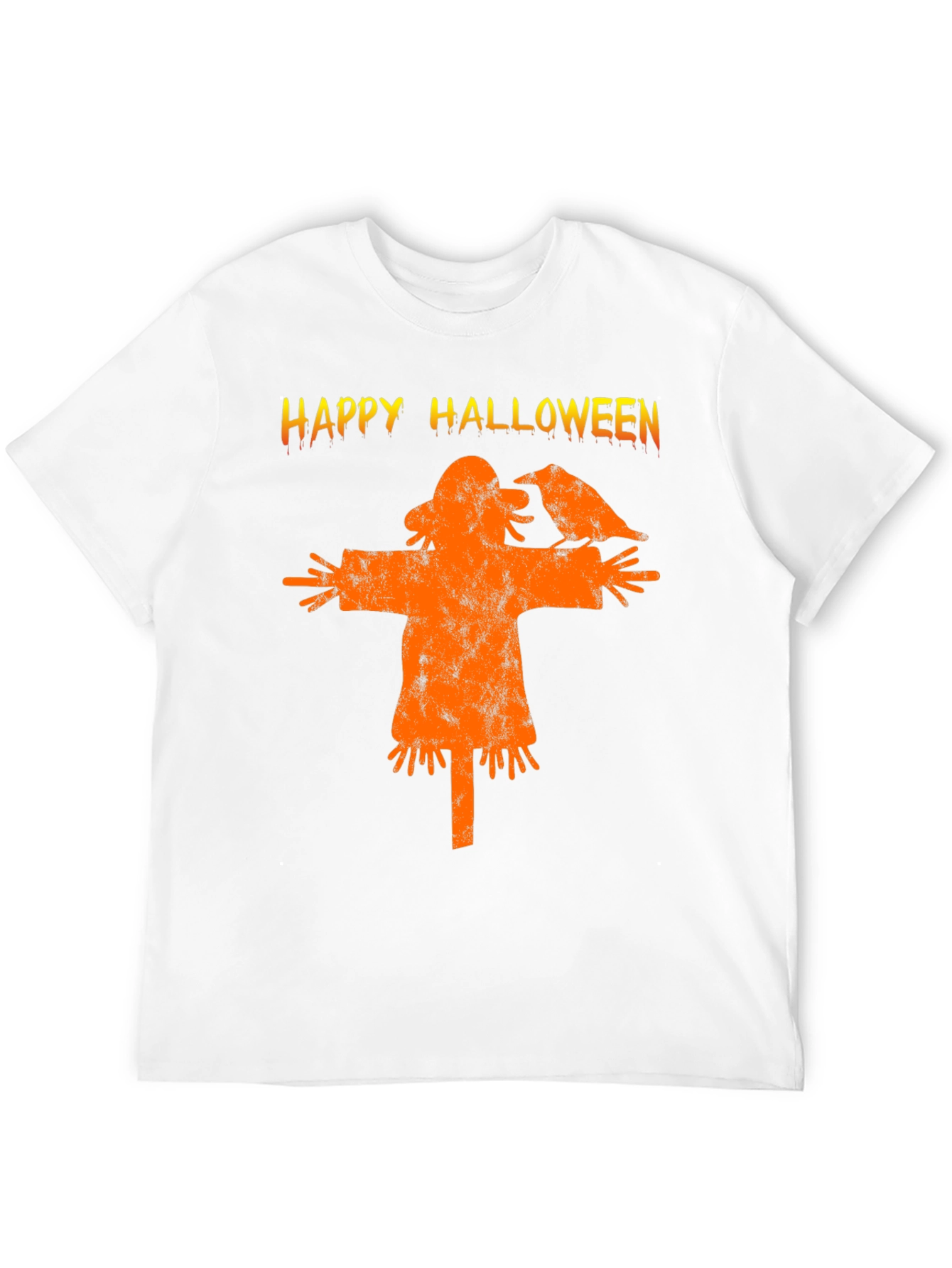 Black Happy Halloween Scarecrow T-Shirt view 12