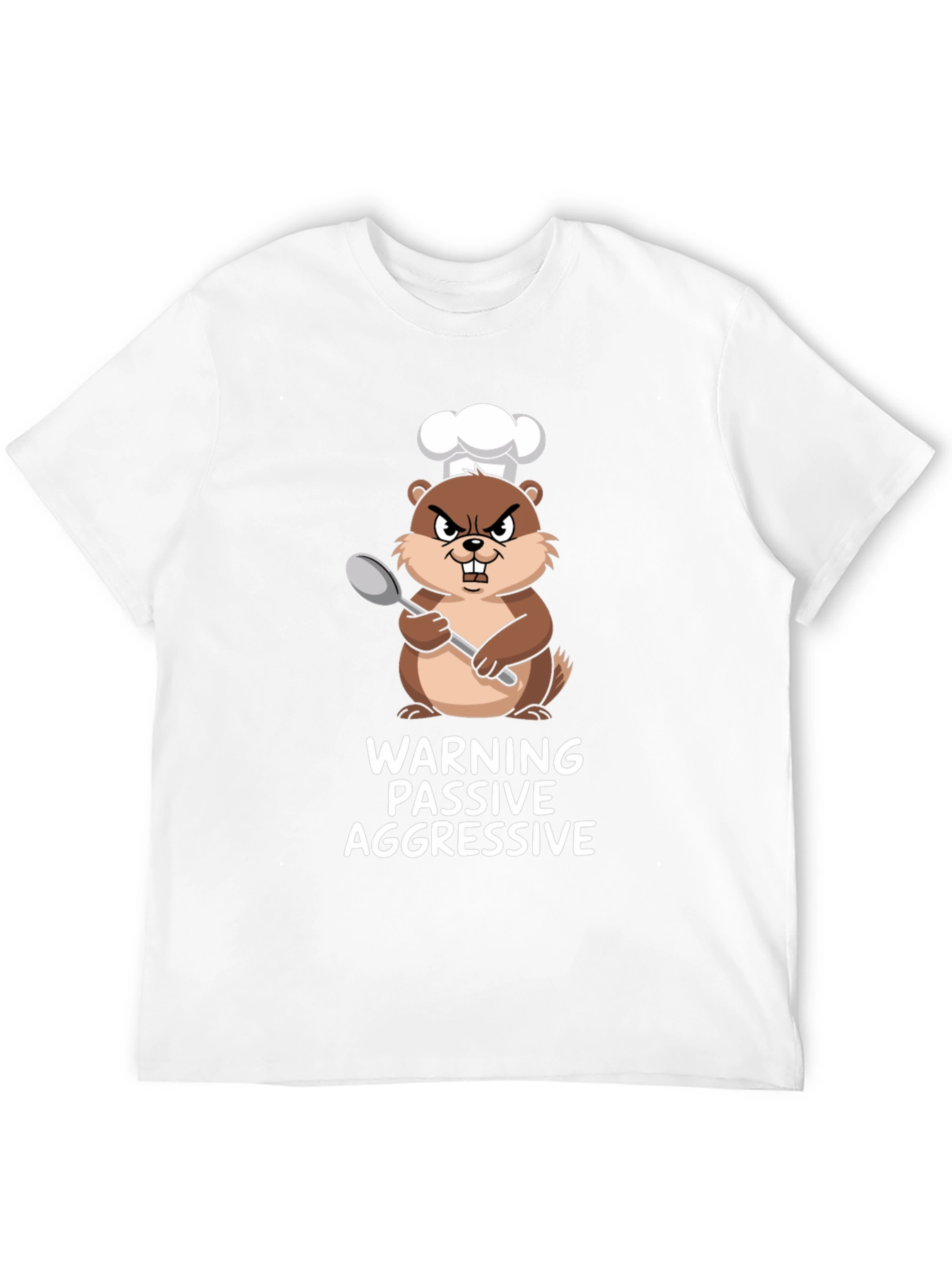 Black Passive Aggressive Chef Beaver Graphic Tee view 12