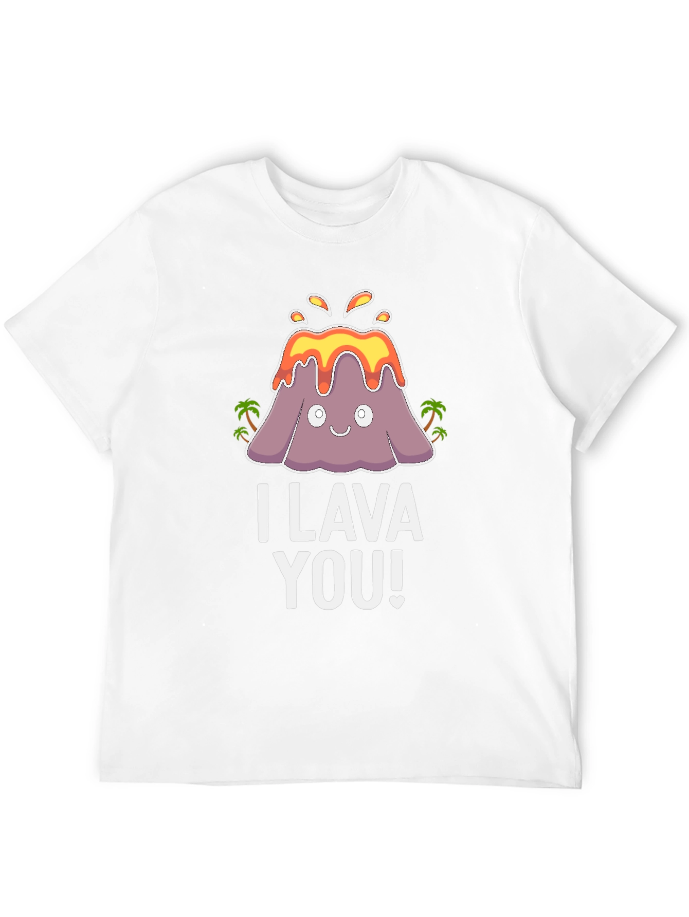 Black I Lava You Graphic Tee - Cute Volcano Pun T-Shirt view 12