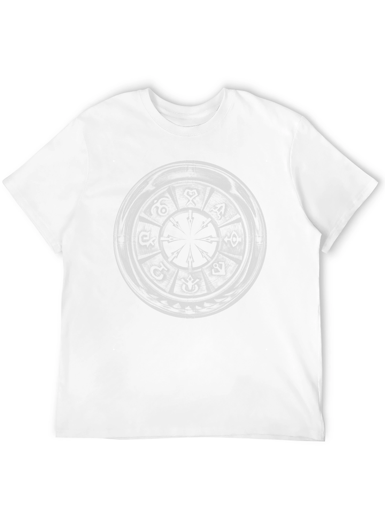Black Mystic Zodiac Wheel Graphic Tee - Black Cotton Shirt view 12