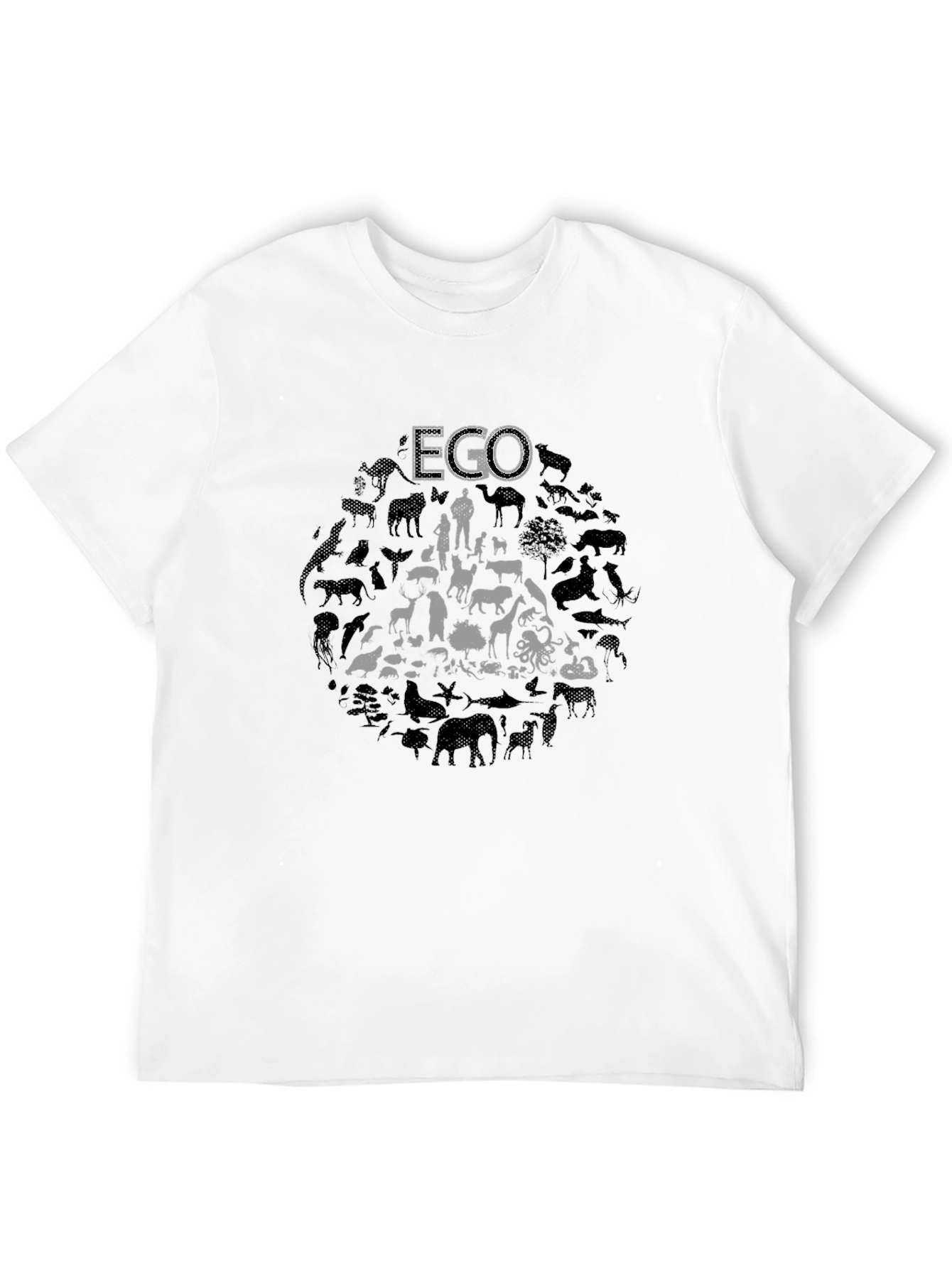 Black Eco Wildlife Graphic Print T-Shirt - Black view 12