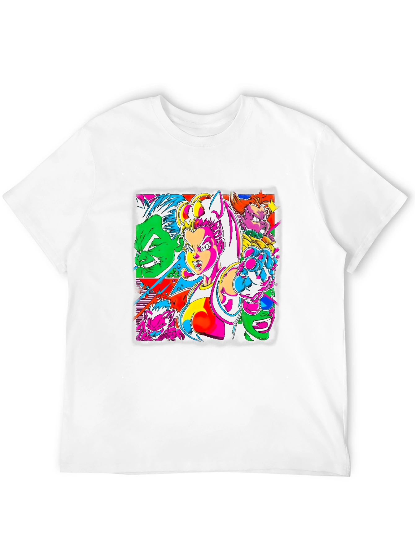 Retro Anime Graphic Tee - Bold & Vibrant Style - 12